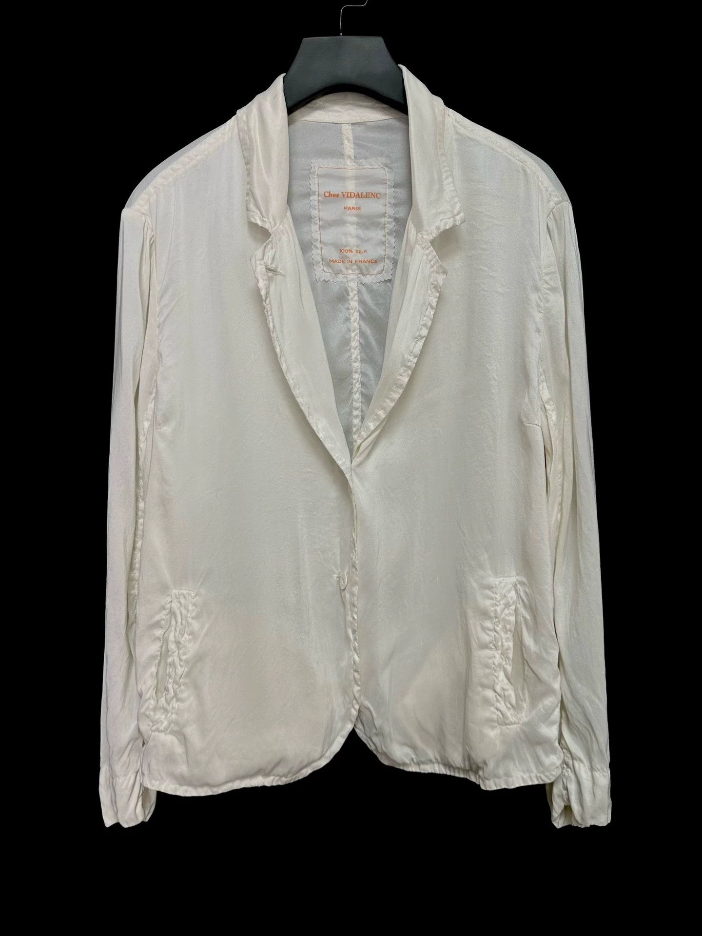 Other Vidalenc Silk Cream Handmade Linen-Knot Textured Jacket Size US S / EU 44-46 / 1 - 1 Thumbnail