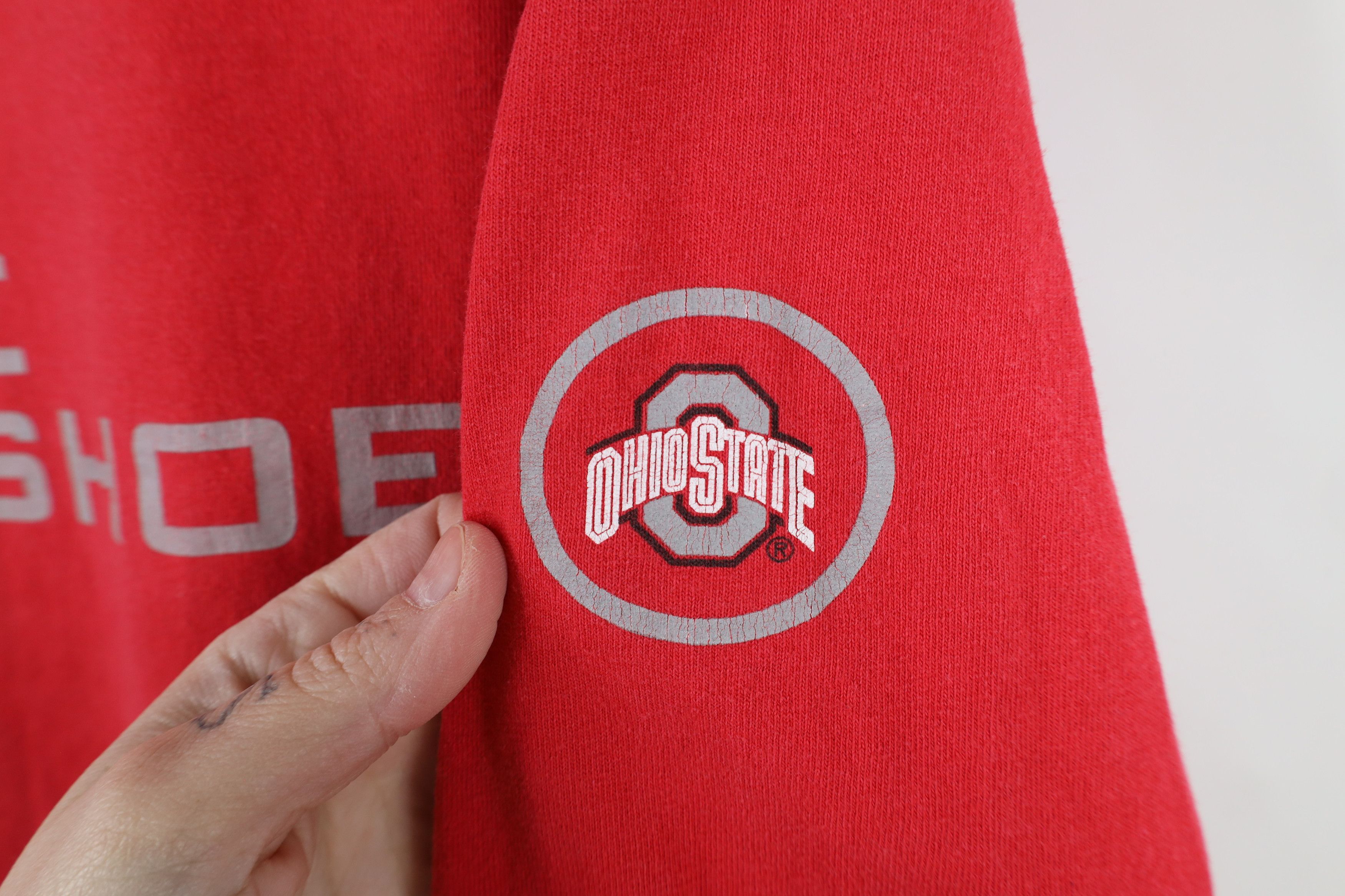 Nike × Vintage Vintage Nike Swoosh Ohio State University Long Sleeve Shirt Size US XL / EU 56 / 4 - 4 Thumbnail
