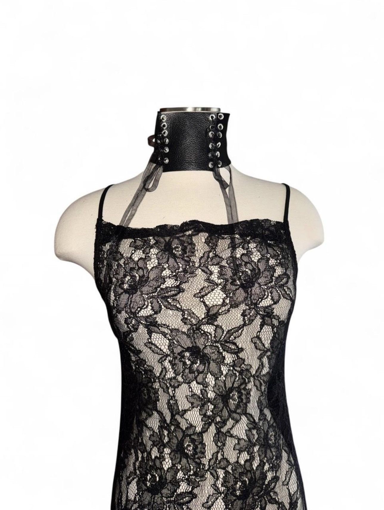 H&M Women’s Size XS H&M Black Sheer Lace Maxi Dress Pre-Owned Size XS / US 0-2 / IT 36-38 - 2 Thumbnail