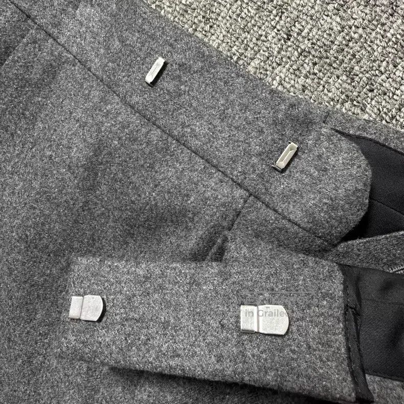 Thom Browne Thom Browne size 0 Dark Grey Four-stripe Wool Slacks Casual Size US 27 - 9 Thumbnail
