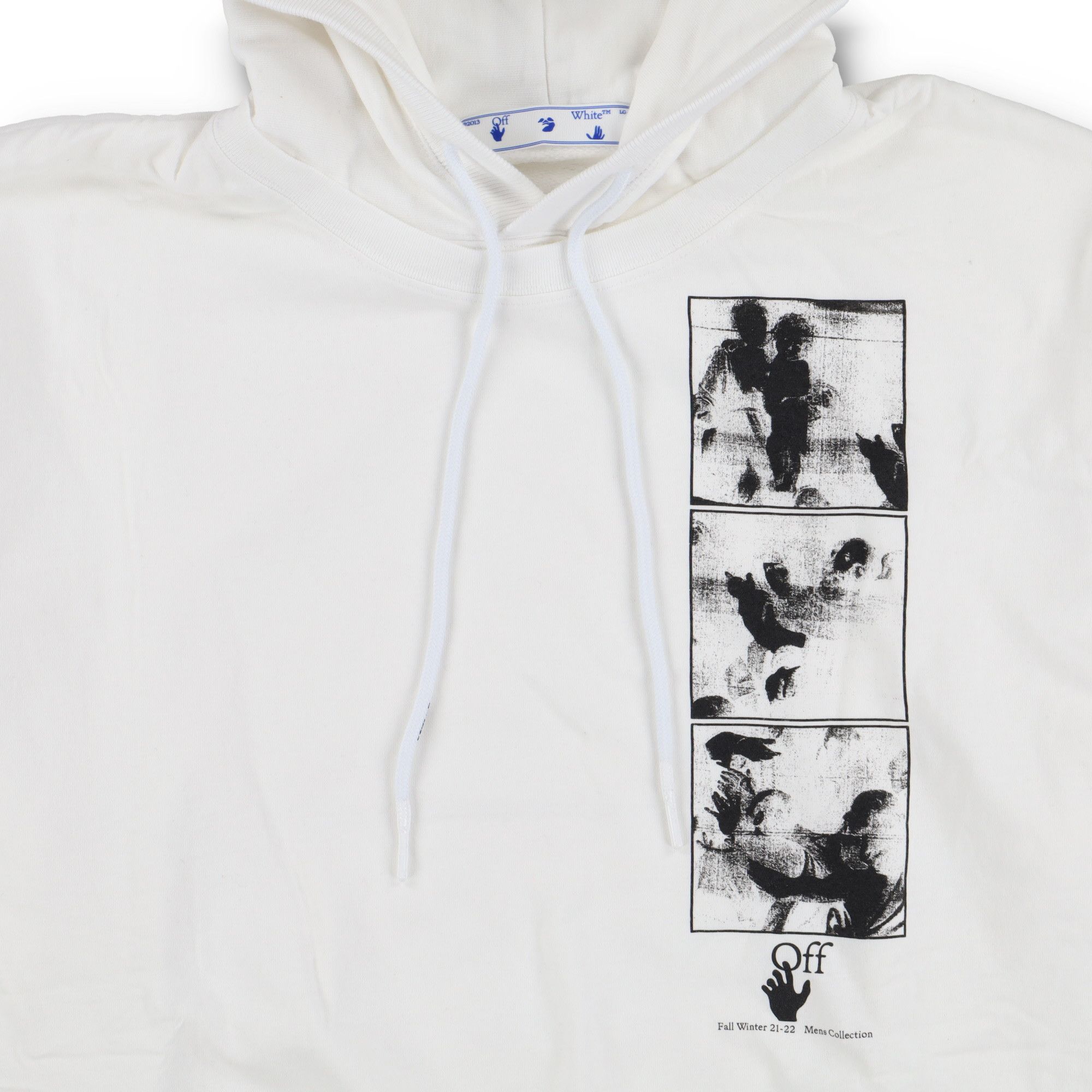 Off-White White B/W Caravaggio Painting Logo Layered Tee Hoodie Size US XXL / EU 58 / 5 - 2 Thumbnail