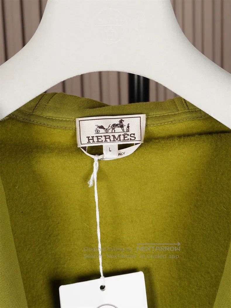 Hermes Hermes Mustard Color Hooded Sportswear Size US L / EU 52-54 / 3 - 4 Thumbnail