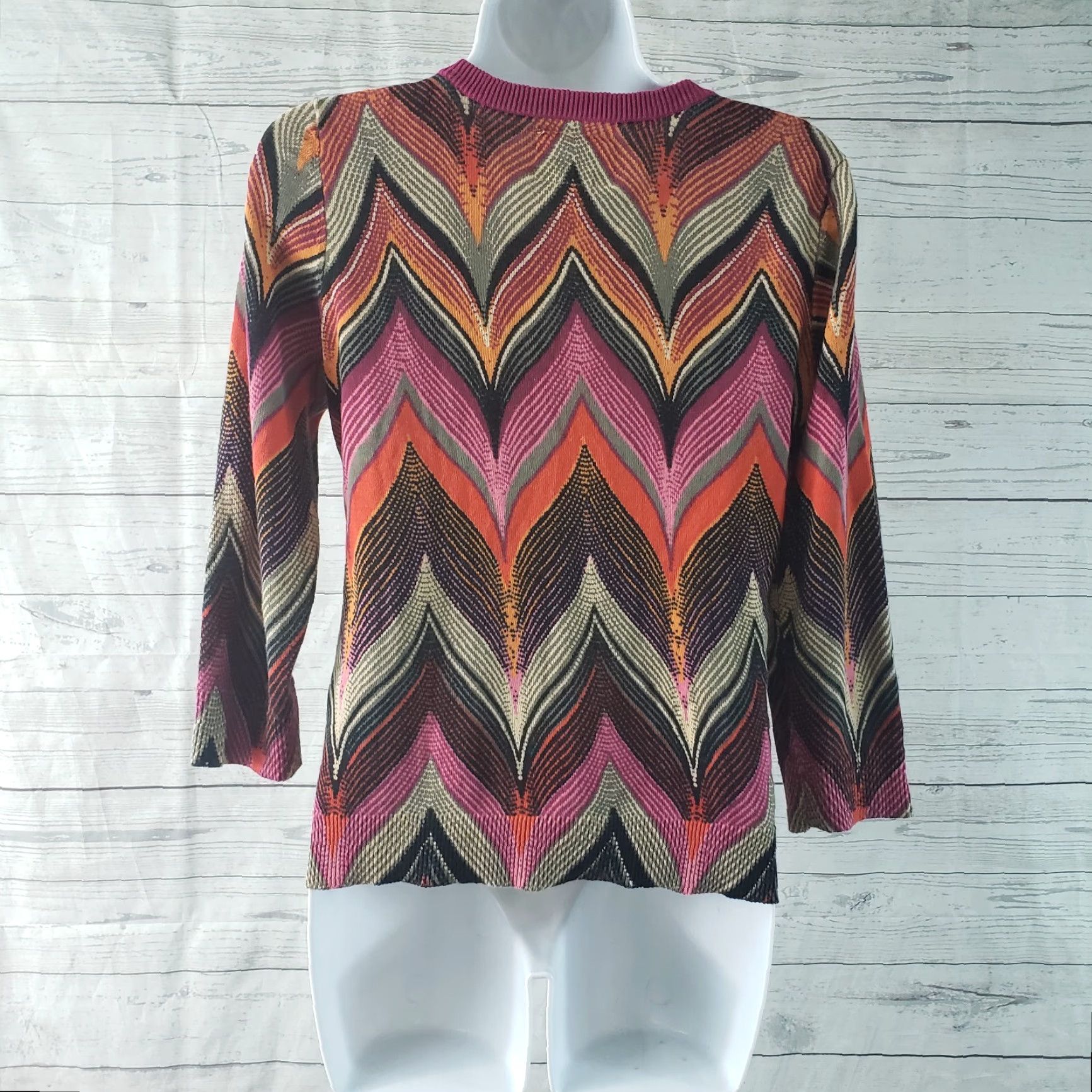 Habitat Tabitha Womens Cardigan Button Front Sz Small Purple 3/4 Sleeve Cotton Size S / US 4 / IT 40 - 4 Thumbnail