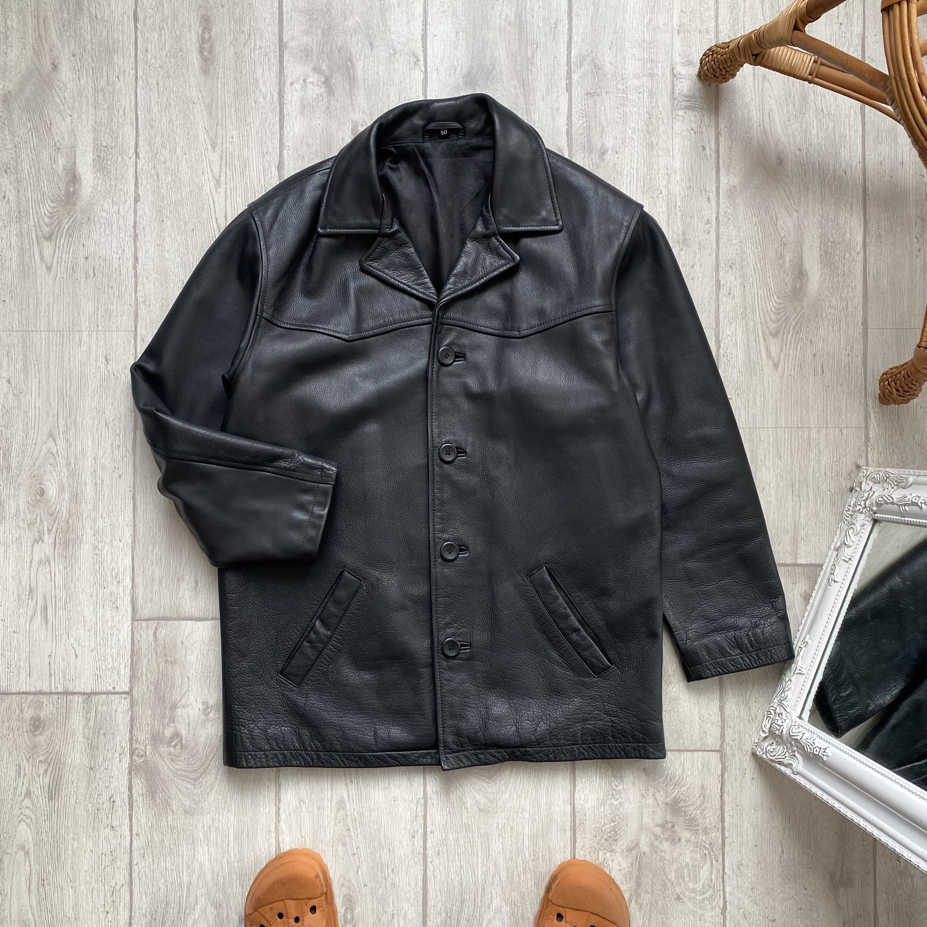 Marlboro Classics 🔥 90s Vintage heavy Real Leather Jacket USA Marlboro Style Size US M / EU 48-50 / 2 - 4 Thumbnail