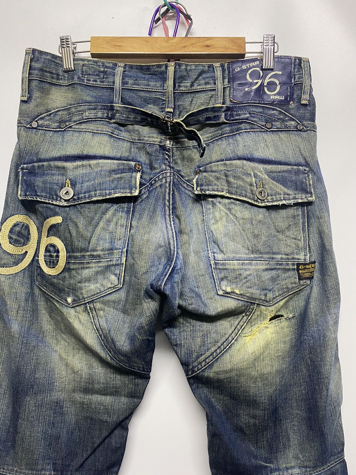G-Star Vintage G-Star 96 Raw Distressed Denim Jeans Pants Size US 34 / EU 50 - 7 Thumbnail