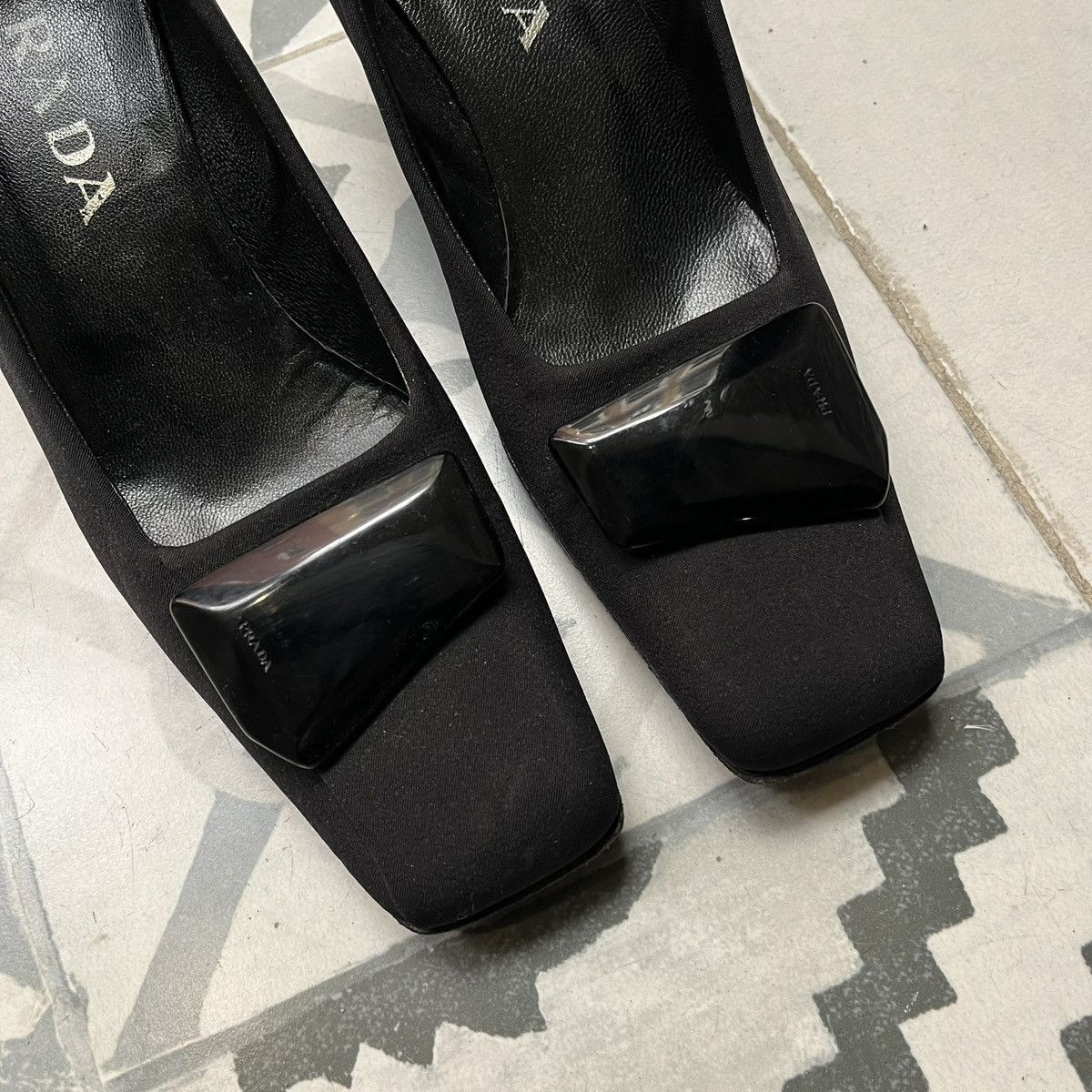 Prada 90's Prada Square Toe Neoprene Heels Size US 6 / IT 36 - 3 Thumbnail