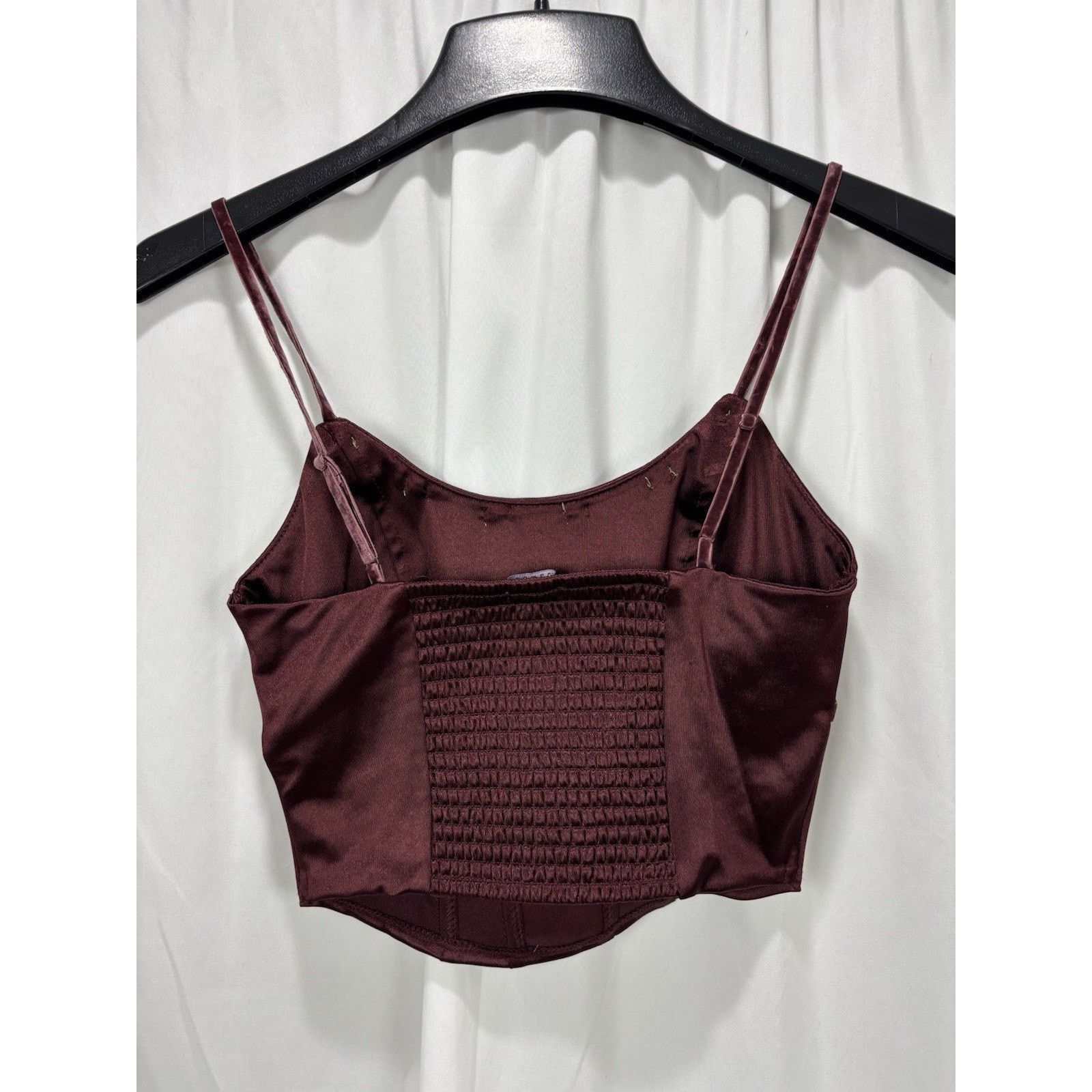 Target Basics Wild Fable Burgundy Silky Corset Tank Top Rosettes XXS Size XXS / US 00 / IT 34 - 3 Thumbnail
