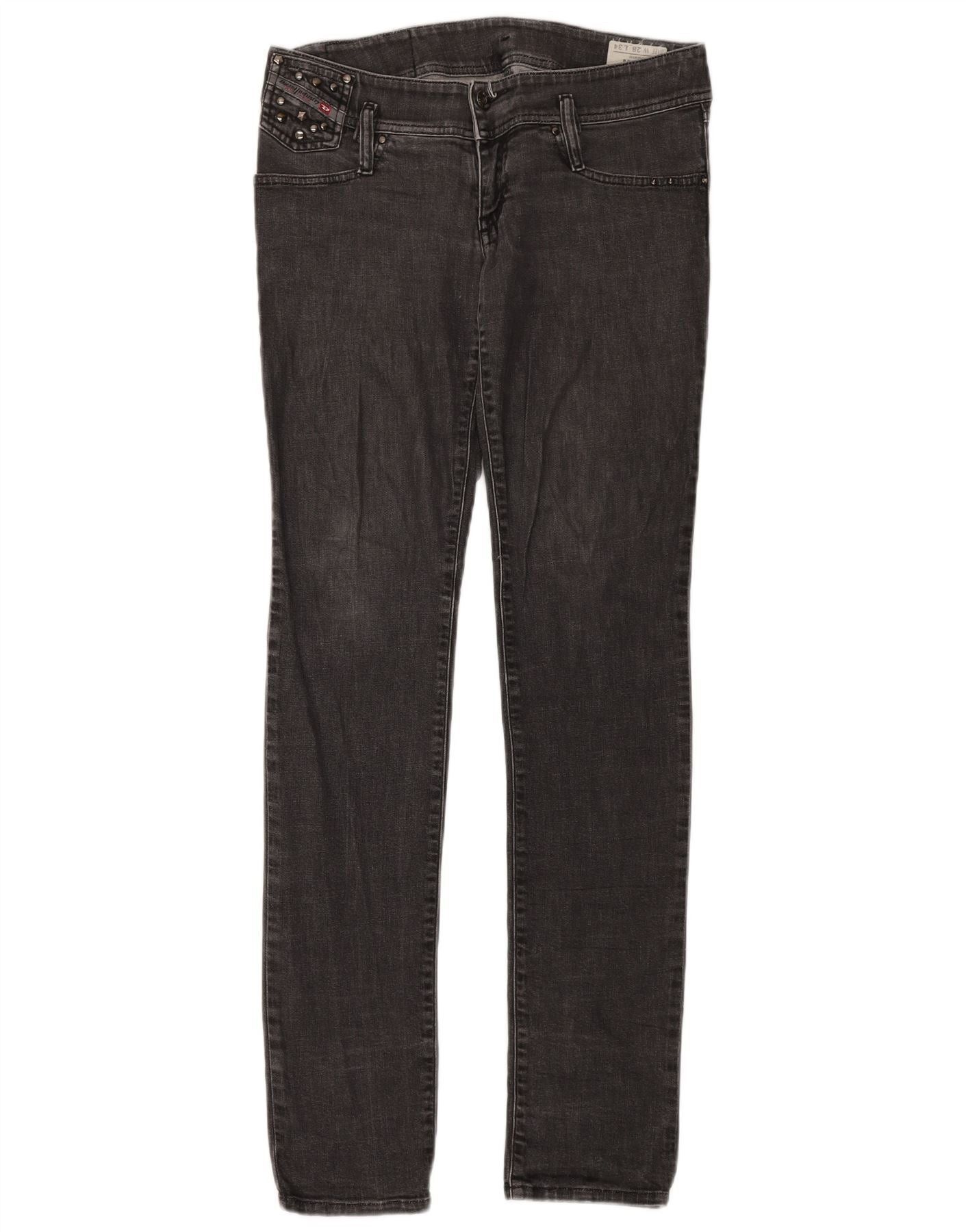 Diesel Womens Matic Slim Jeans W28 L34 Black Cotton Size 42" / US 20 - 1 Thumbnail