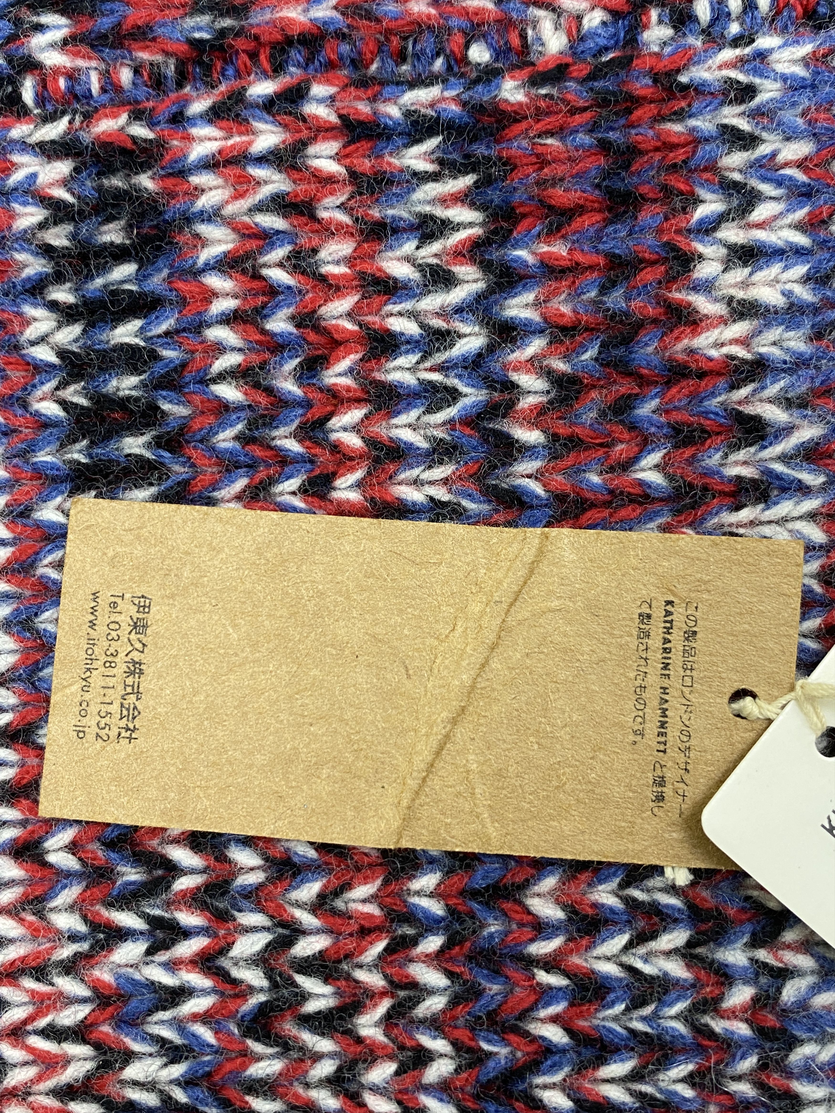 Katharine Hamnett London Vintage Katharine Hamnett Scarf Muffler Wool Knitted SC0255 Size ONE SIZE - 11 Thumbnail