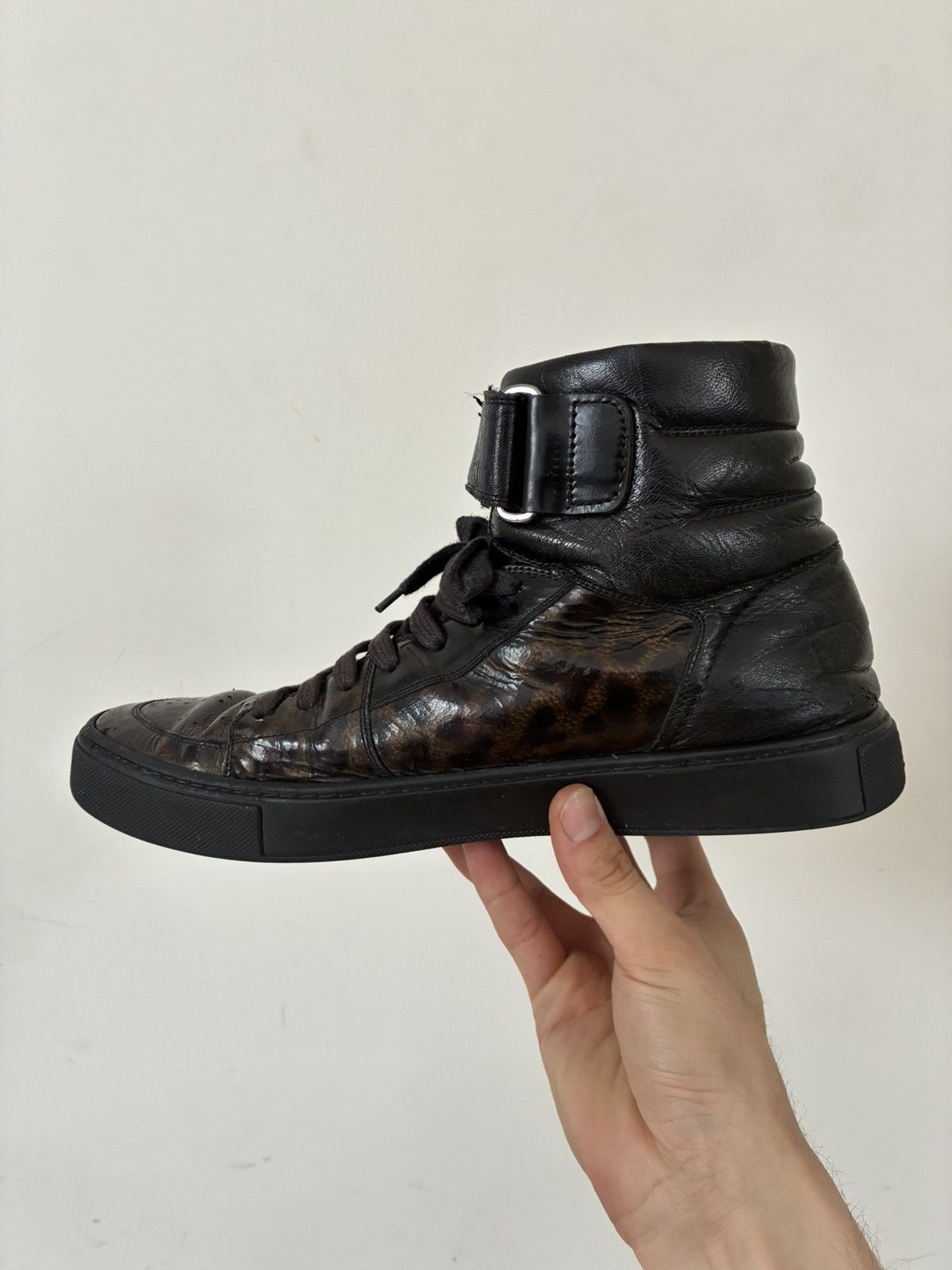 Yves Saint Laurent Yves Saint Laurent 2012 Leopard High Top Sneakers Size US 10.5 / EU 43-44 - 4 Thumbnail