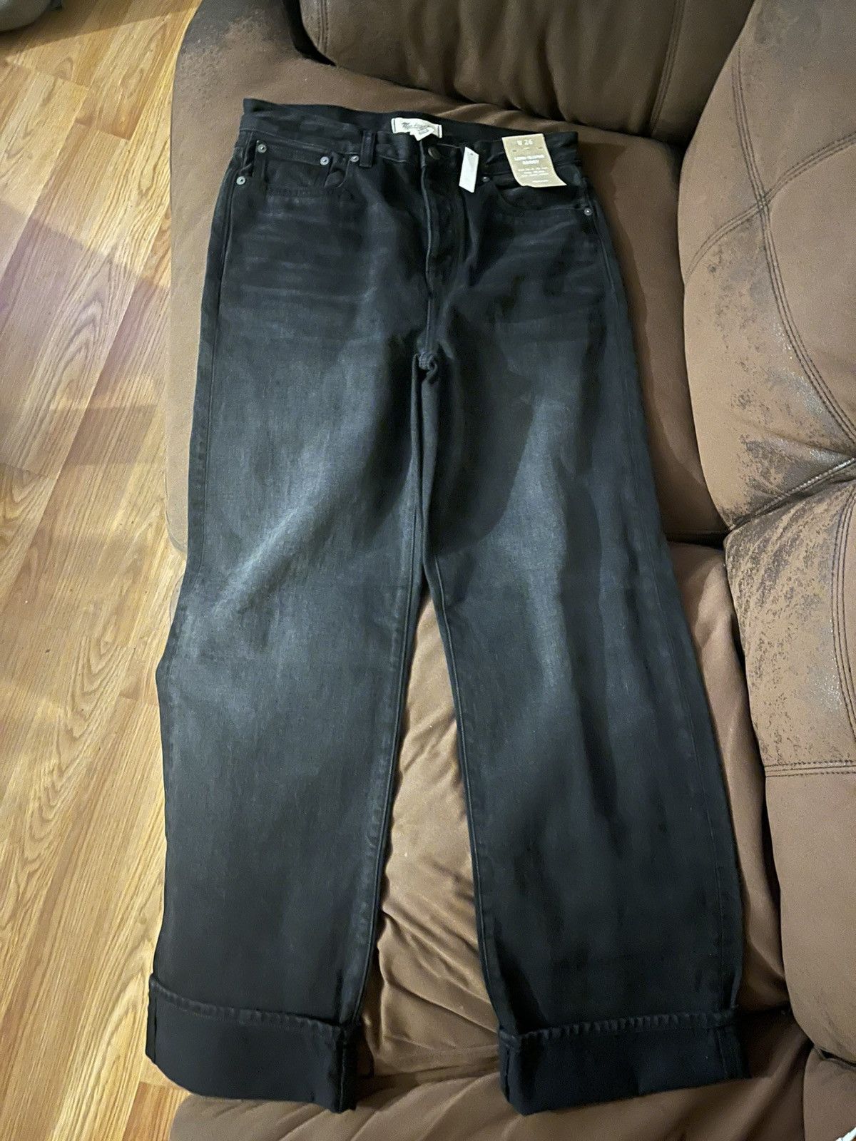 Madewell MADEWELL Black Low-Slung Baggy Jeans W:26 / Orig: $148 Size 26" / US 2 / IT 38 - 1 Thumbnail