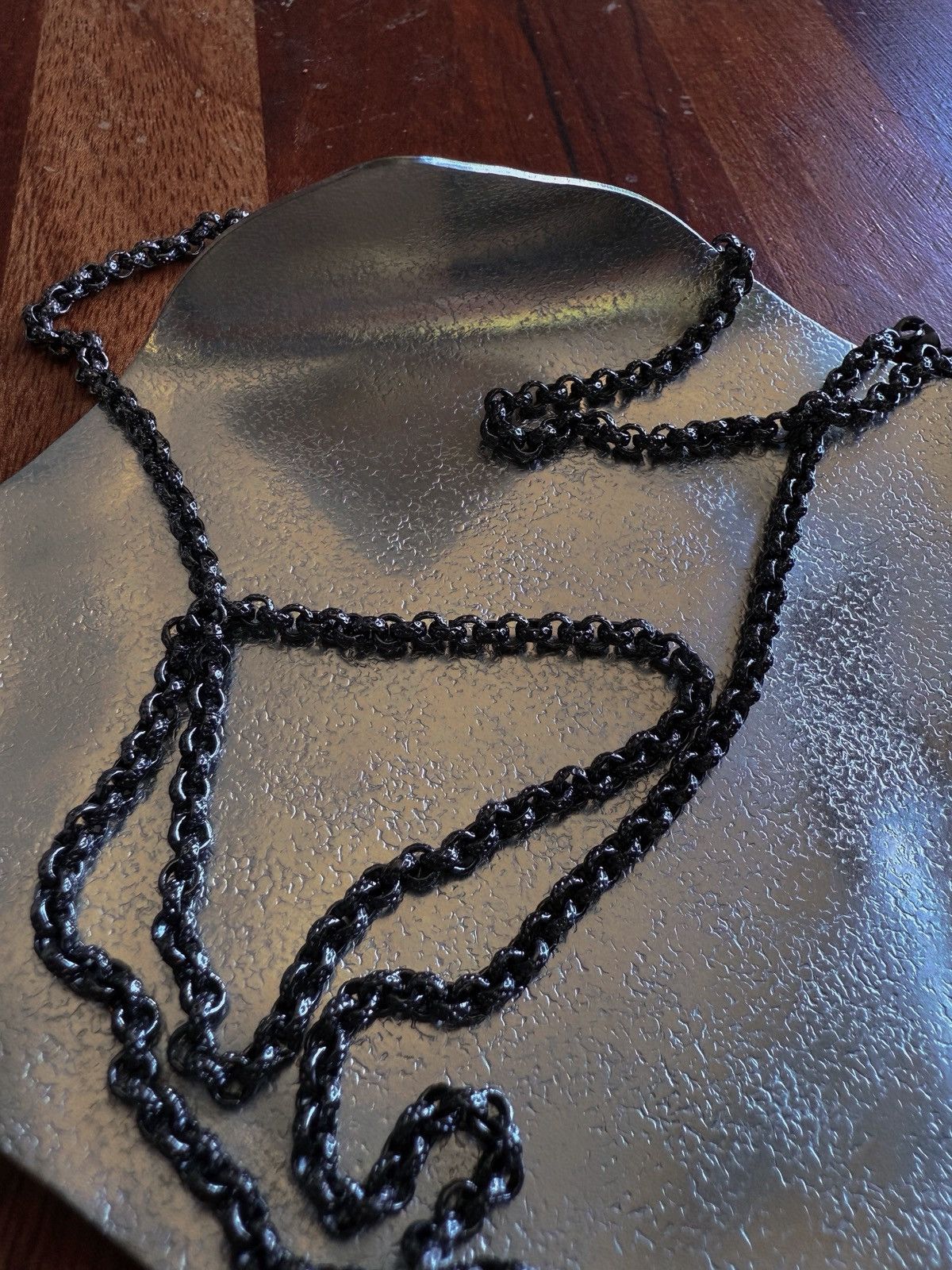 Other Long Black Rolo Chain Necklace Size ONE SIZE - 2 Thumbnail