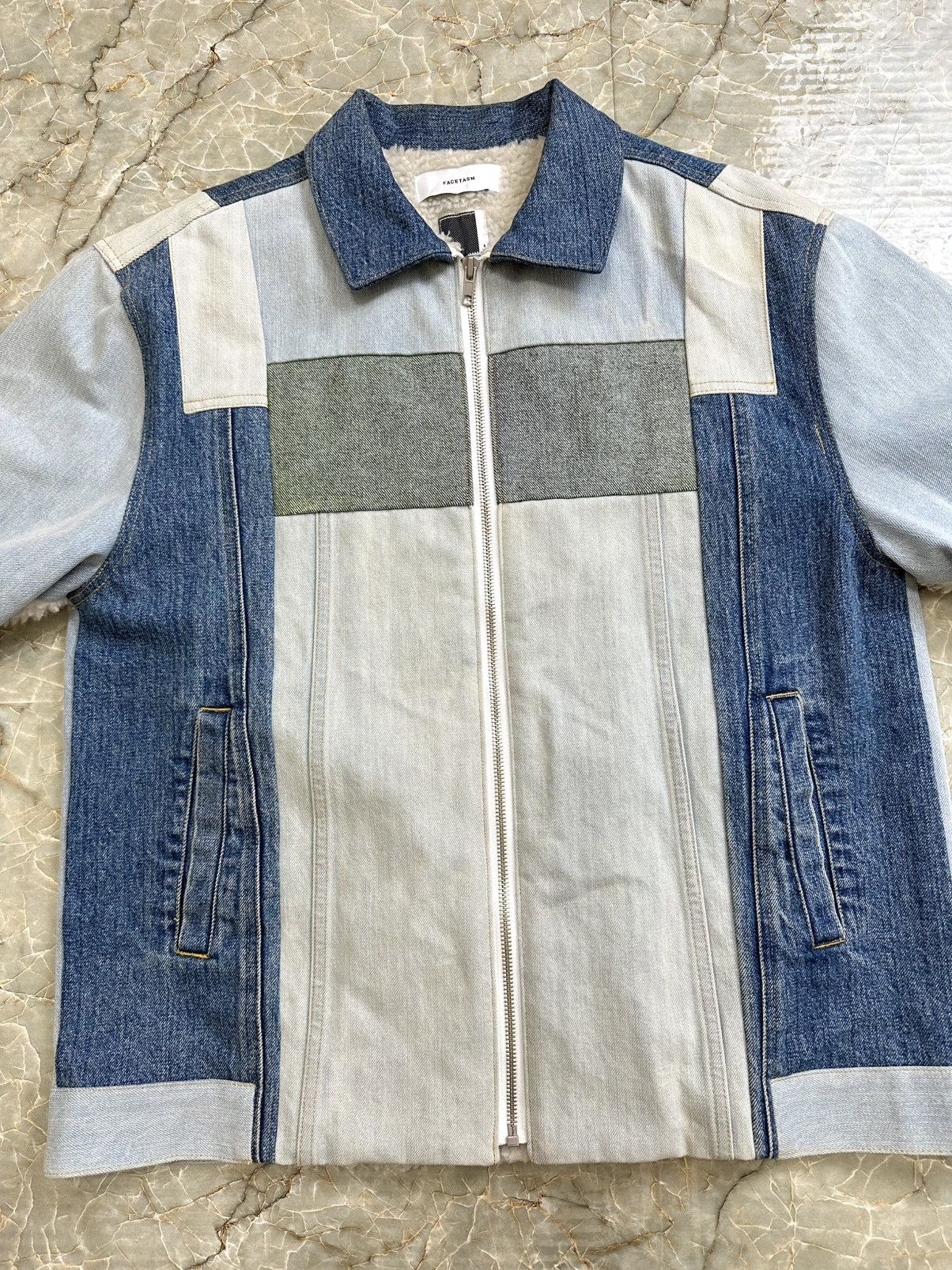 Facetasm Paneled Sherling Denim Jacket Size US XL / EU 56 / 4 - 4 Thumbnail