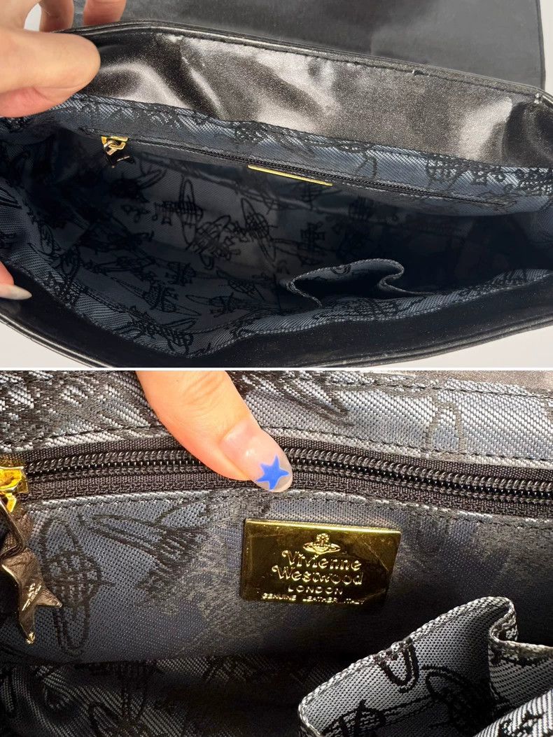 Vivienne Westwood Vivienne Westwood size os Black and Gold Big Saturn Shoulde Size ONE SIZE - 8 Thumbnail