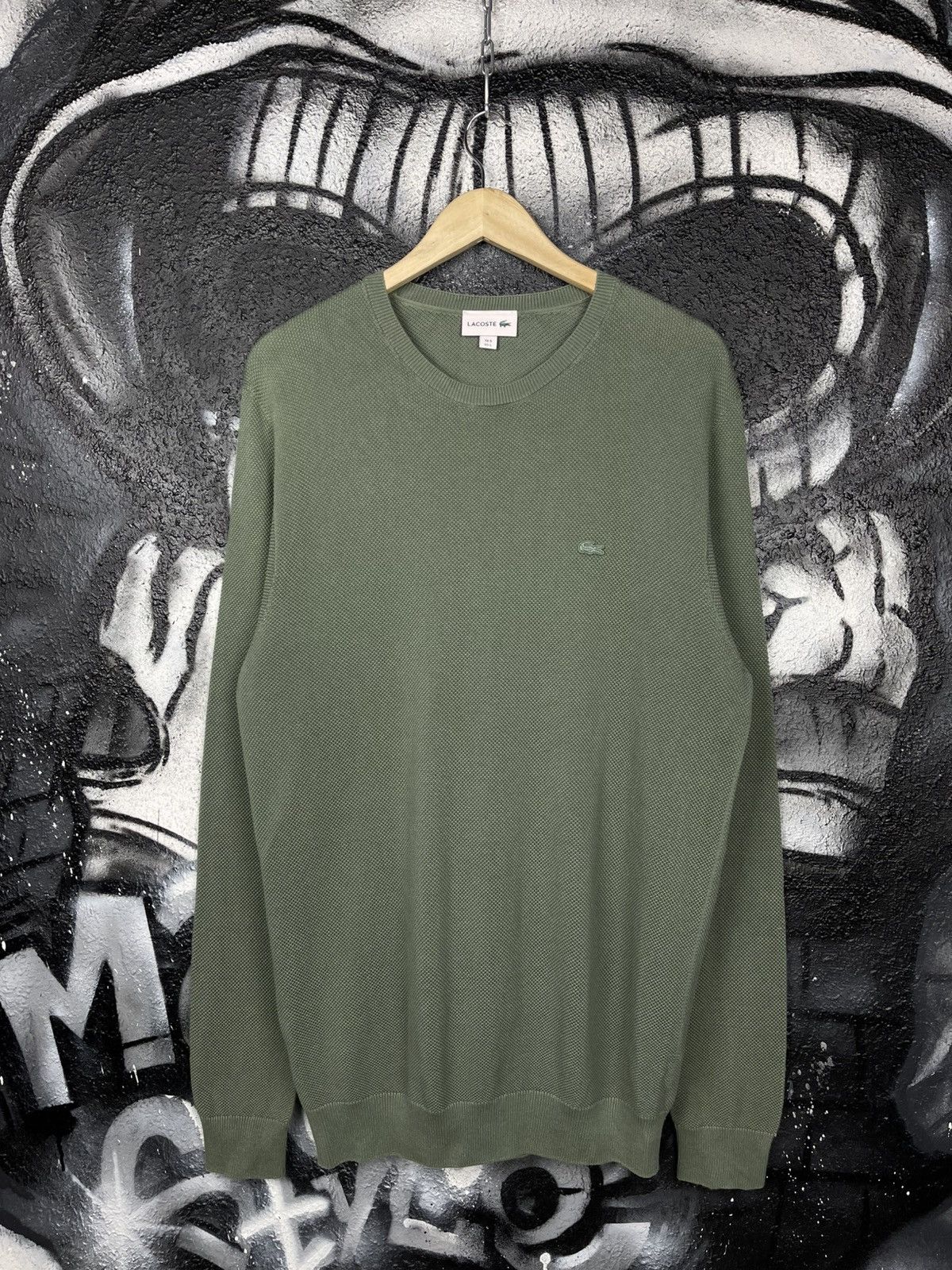 Lacoste Lacoste Knitted Olive Casual Sweater Men’s Size L Size US L / EU 52-54 / 3 - 2 Thumbnail