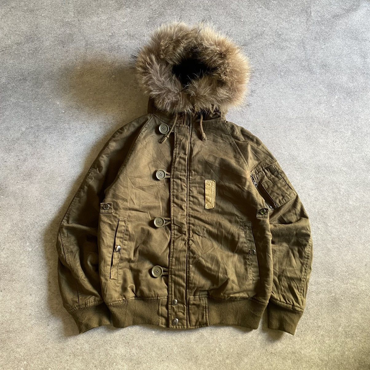 GOA N3B Beams Military Fur Bomber ~ Goa Style Size US M / EU 48-50 / 2 - 1 Thumbnail