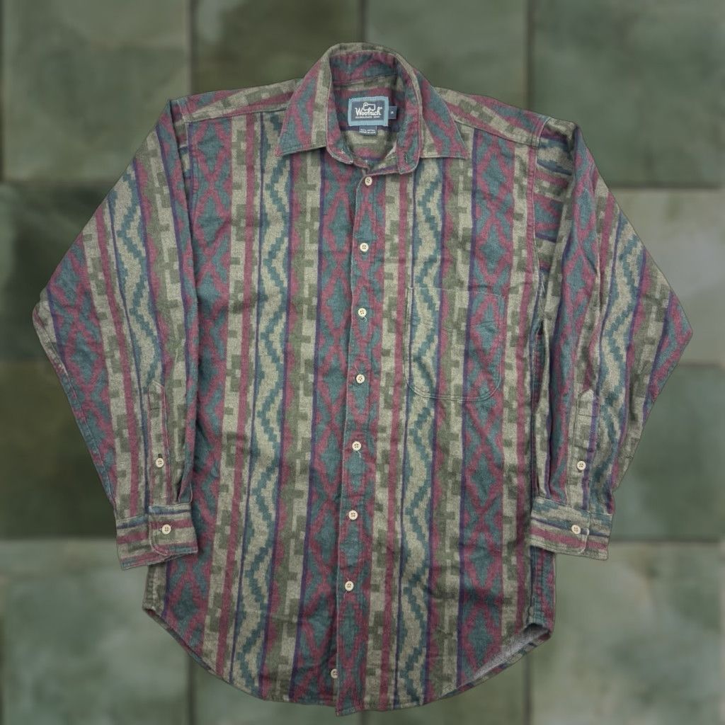 Vintage VINTAGE Woolrich Shirt Button-Up Adult Small Red Aztec Western 90s Mens Shirt Size US S / EU 44-46 / 1 - 1 Thumbnail