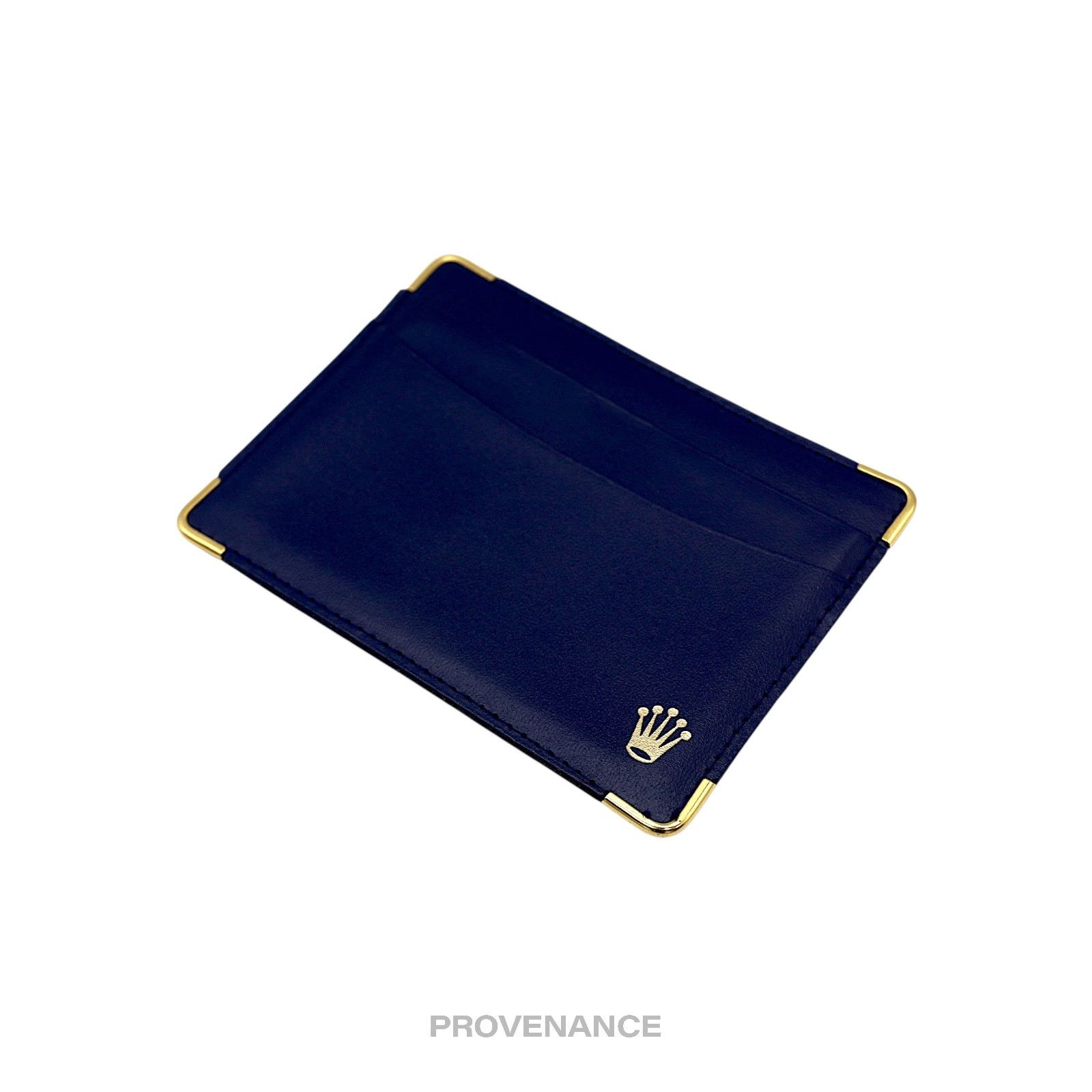Rolex 🔴 Rolex Card Holder Wallet - Navy Blue Leather Size ONE SIZE - 3 Thumbnail