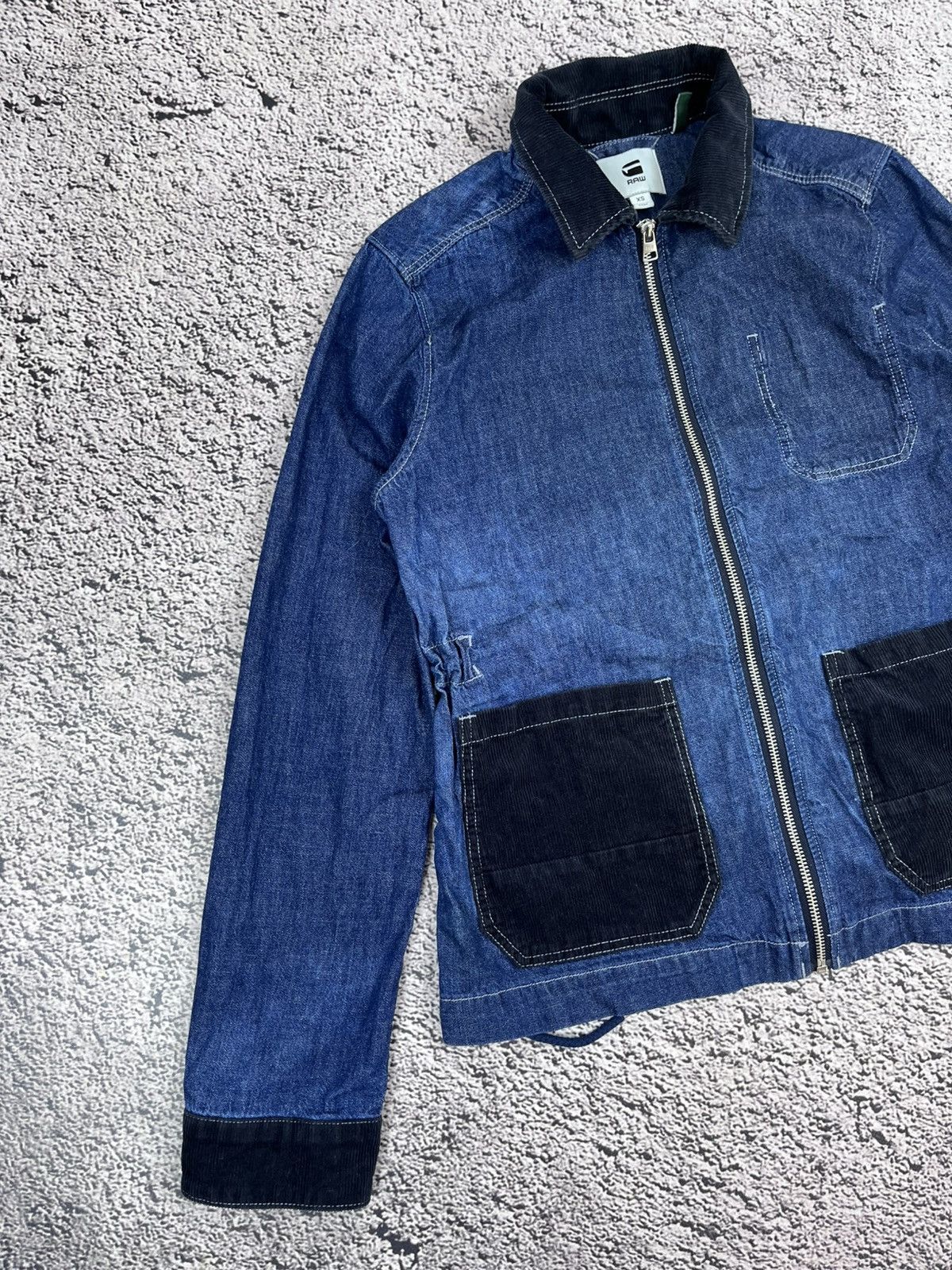 G-Star G-Star RAW Denim Jacket Corduroy Collar Workwear Carhartt Size XS / US 0-2 / IT 36-38 - 2 Thumbnail