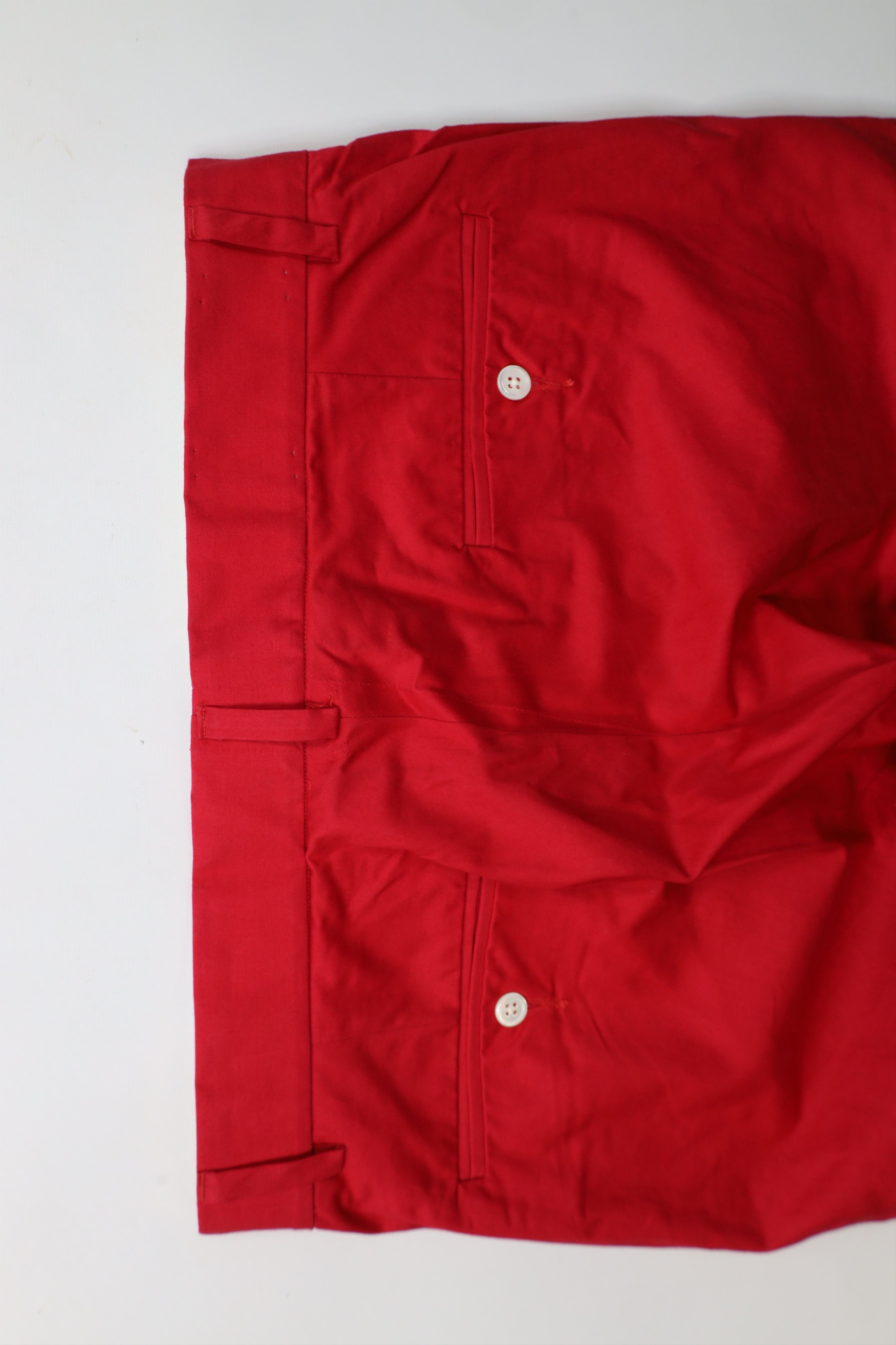Ralph Lauren × Vintage Vintage 90s Ralph Lauren Wide Leg Cotton Chino Pants Red Size US 32 / EU 48 - 13 Thumbnail
