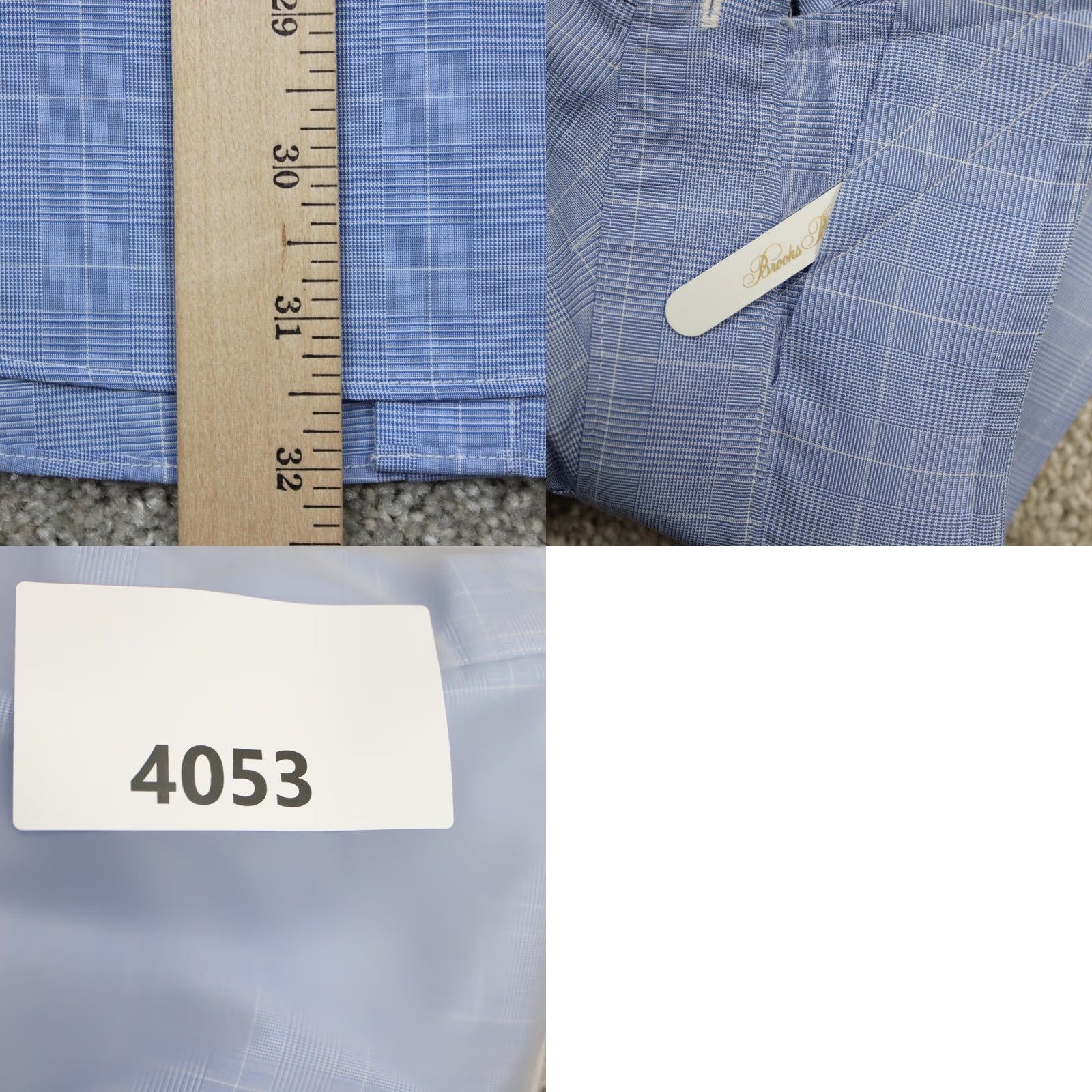 Brooks Brothers Brooks Brothers Regent Dress Shirt Mens 17 6/7 Blue Non-Iron Cotton L/S Shirt Size 46R - 9 Thumbnail