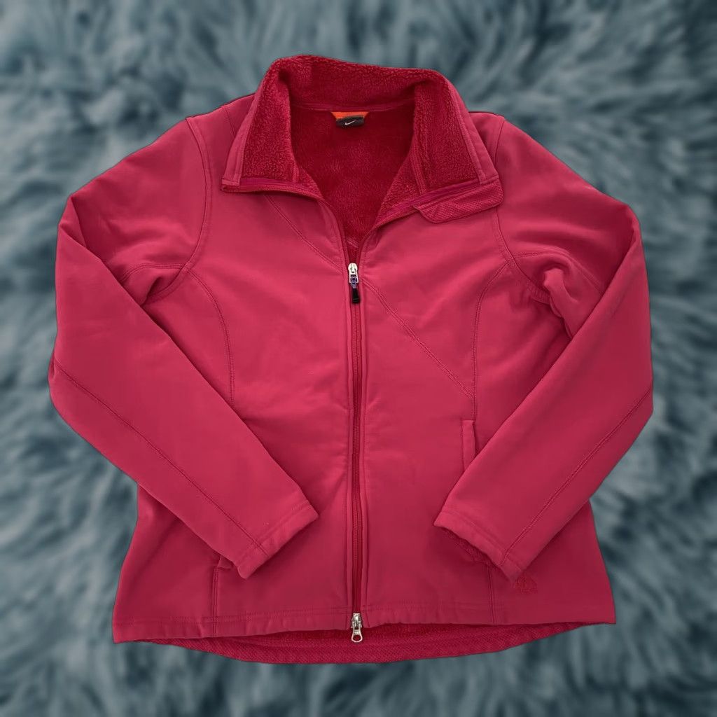 Nike Nike ACG Jacket Womens Large Pink Full Zip Logo Pockets Stretch Coat Adult L Size L / US 10 / IT 46 - 1 Thumbnail