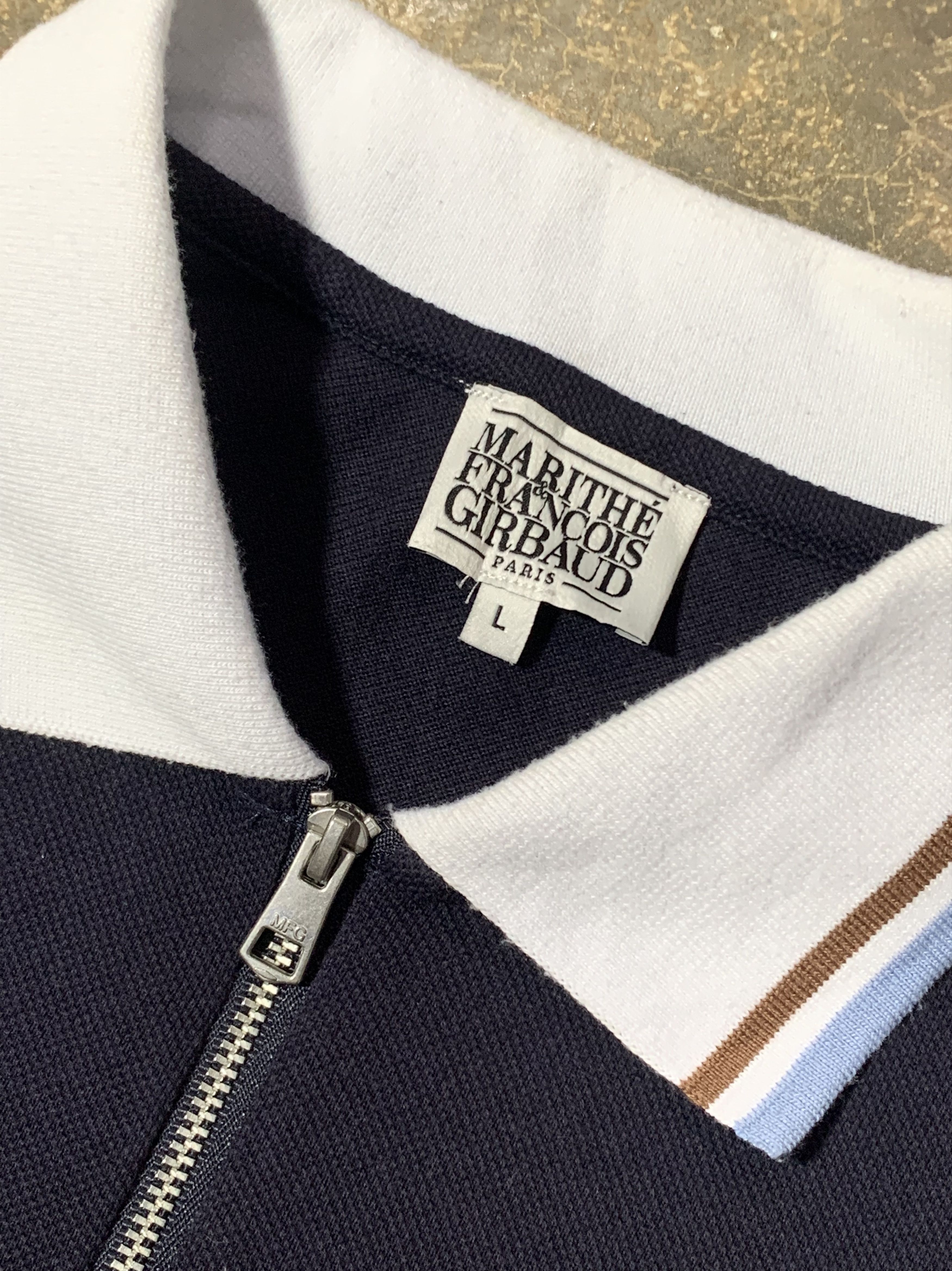 Marithe + Francois Girbaud Marithe Francois Gibraud Polo Zipper Shirt Size US L / EU 52-54 / 3 - 3 Thumbnail