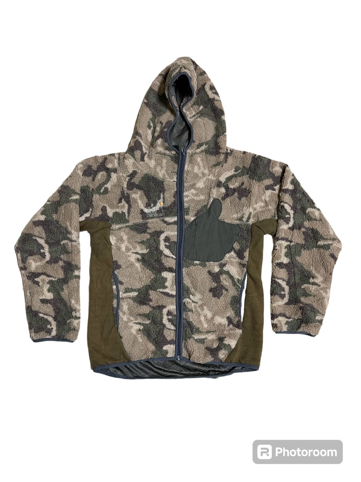 Japanese Brand × go slow caravan Go Slow Caravan Fleece Camouflage Hoodie Zipper Jacket Size US M / EU 48-50 / 2 - 21 Thumbnail