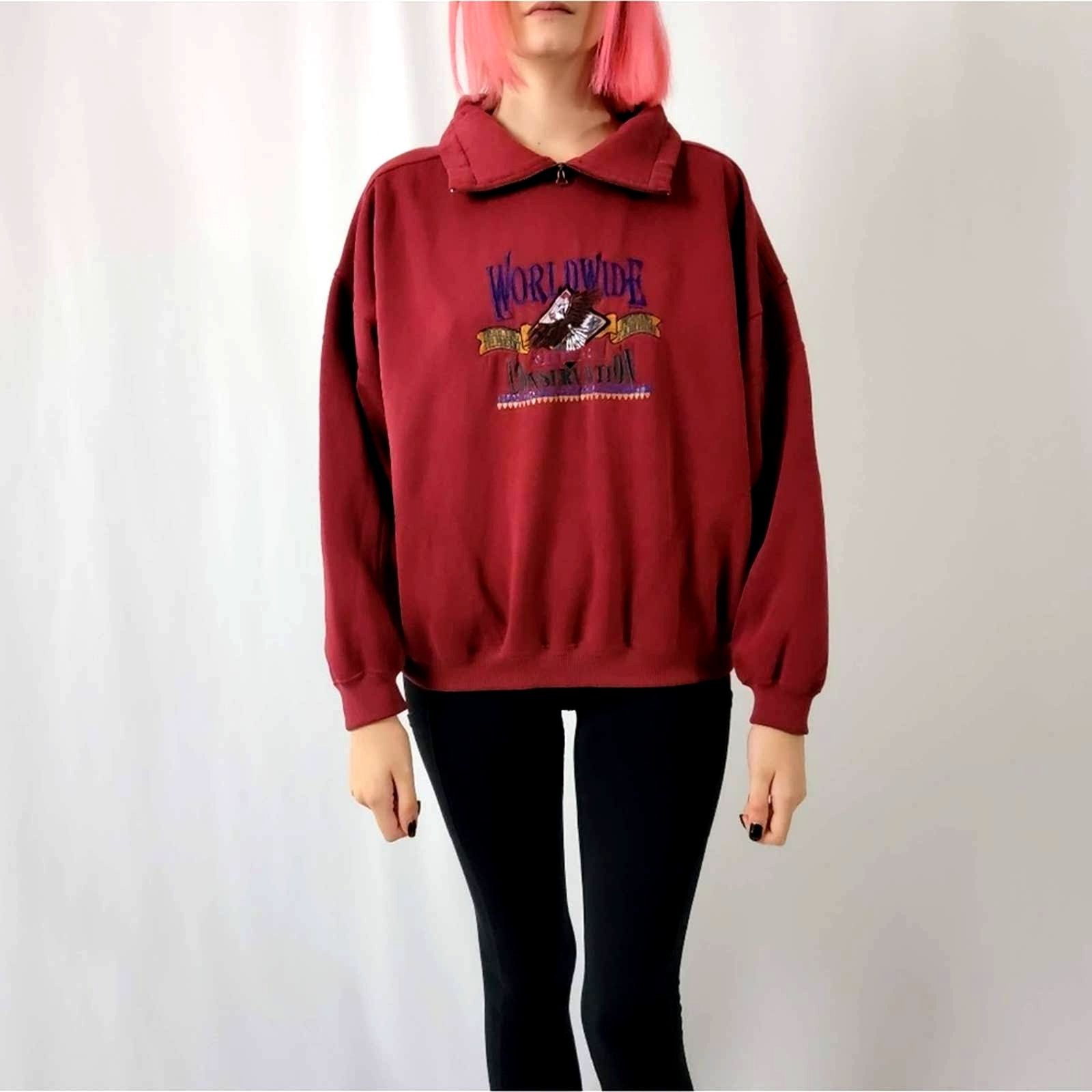 Vintage Vintage 90s Worldwide Consevation Fleece Pullover Sweatshirt Size M / US 6-8 / IT 42-44 - 5 Thumbnail