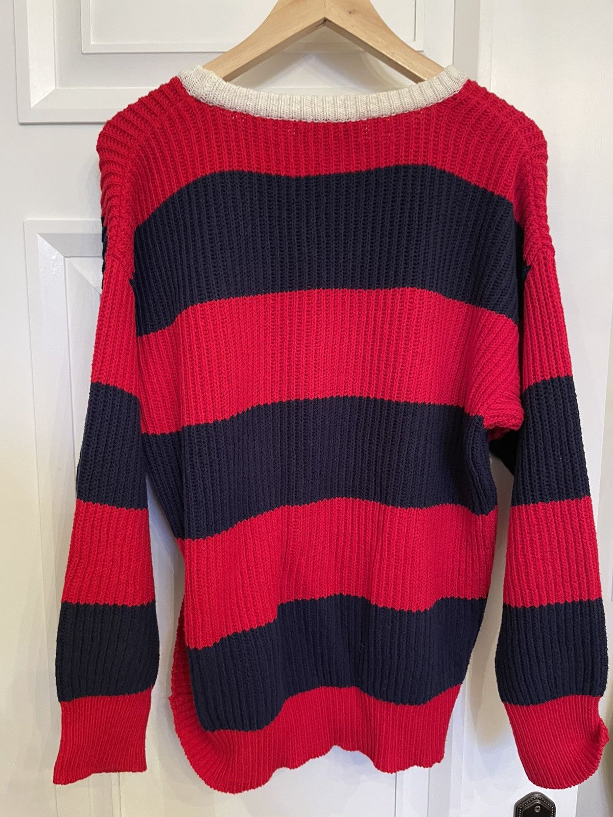 AMI ami Cotton knit sweater navy red Size US M / EU 48-50 / 2 - 6 Thumbnail