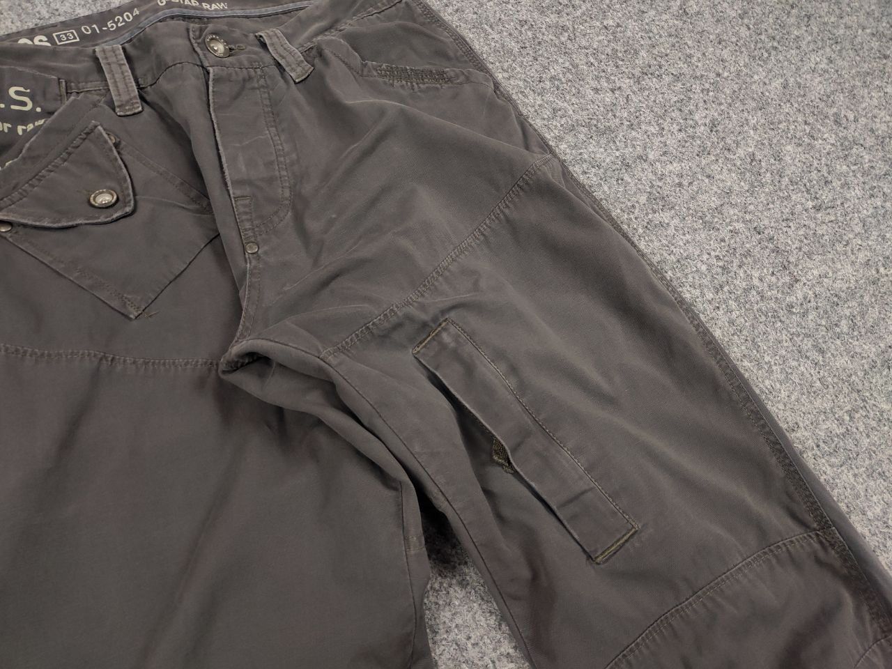 G-Star Vintage G star Raw 5204 Cargo Elwood Gray Bondage Pants Size US 32 / EU 48 - 10 Thumbnail