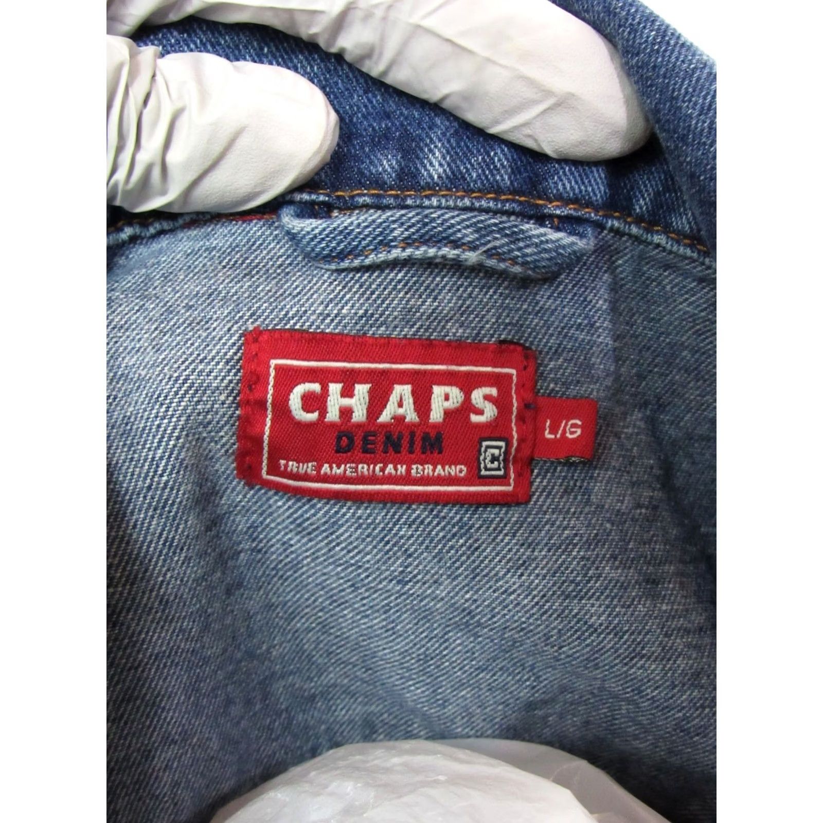 Chaps VINTAGE CHAPS Ralph Lauren Denim Jacket Adult Large Blue 90s Mens Size US 33 - 4 Thumbnail