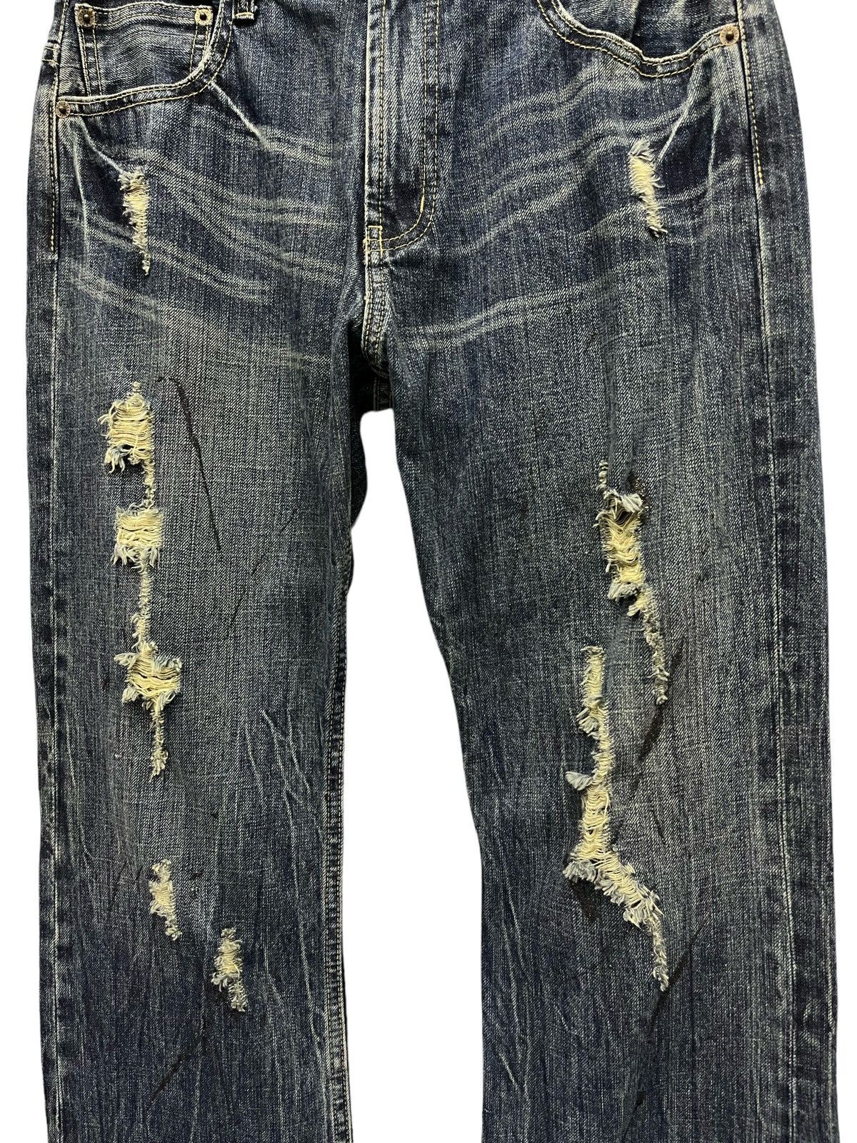Japanese Brand ANN DO Designer Punk Ripped Glitter Splash Flare Denim Jeans Size US 30 / EU 46 - 9 Thumbnail