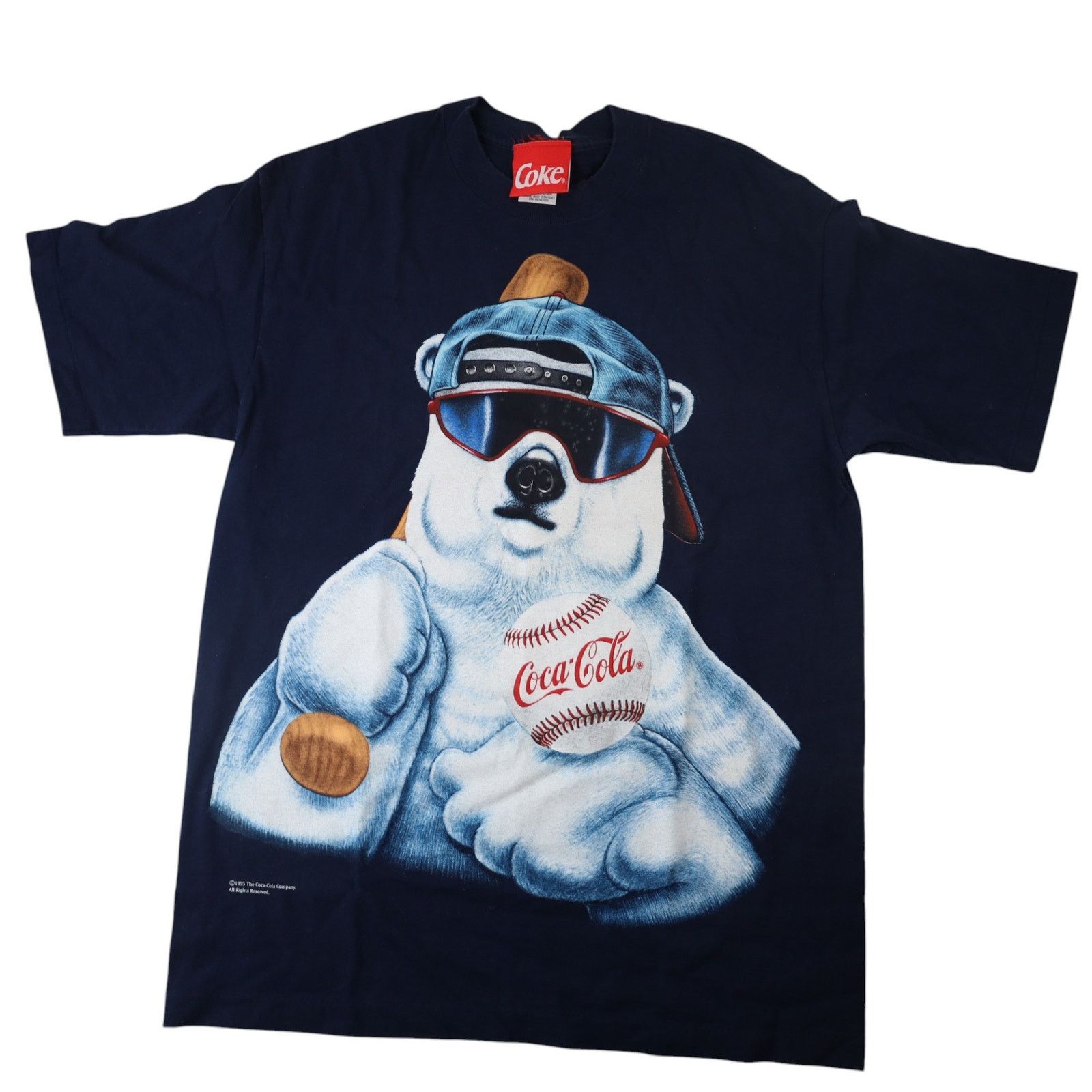 Coca Cola × Vintage Vintage Coca Cola Polar Bear Graphic T Shirt Size US L / EU 52-54 / 3 - 1 Thumbnail
