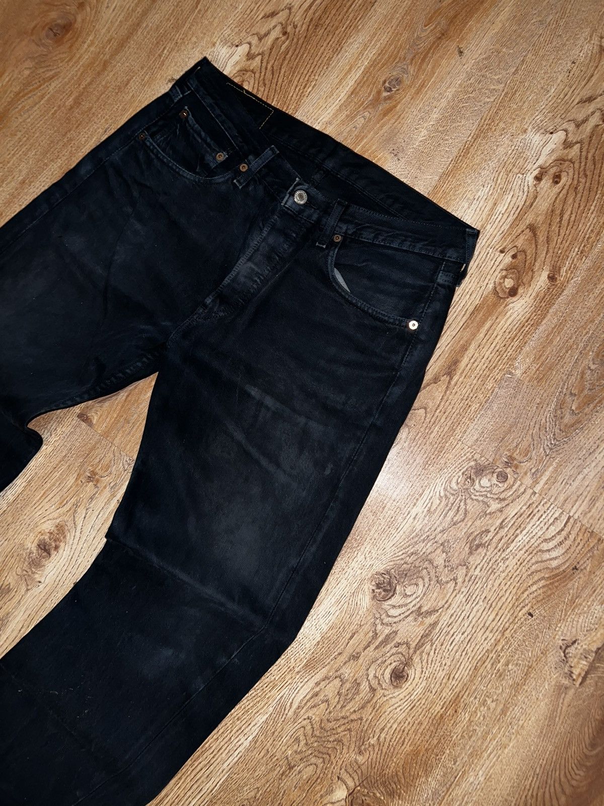 Levi's Vintage Clothing × Vintage Vintage Levis Strauss 501 black denim jeans 👖 Size US 32 / EU 48 - 9 Thumbnail