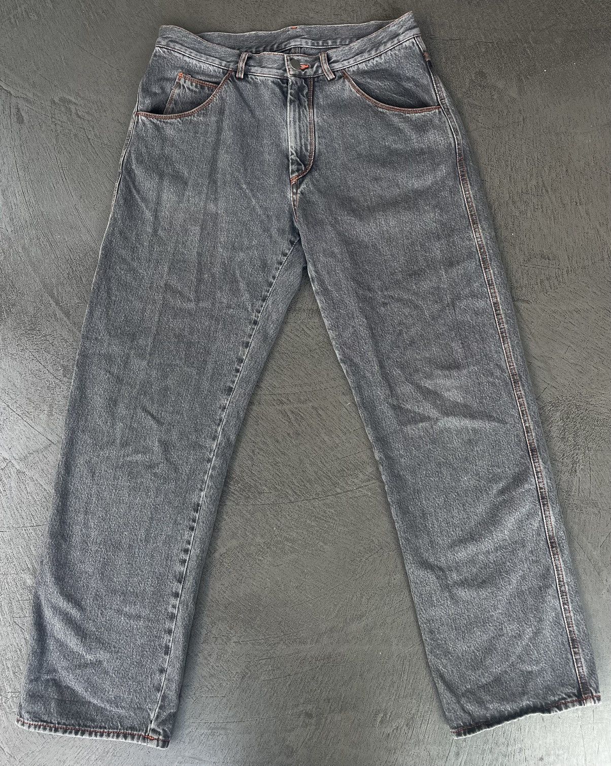 Gosha Rubchinskiy Gosha Rubchinskiy Treated Denim Pants (Stonewashed Grey) Size US 30 / EU 46 - 1 Thumbnail