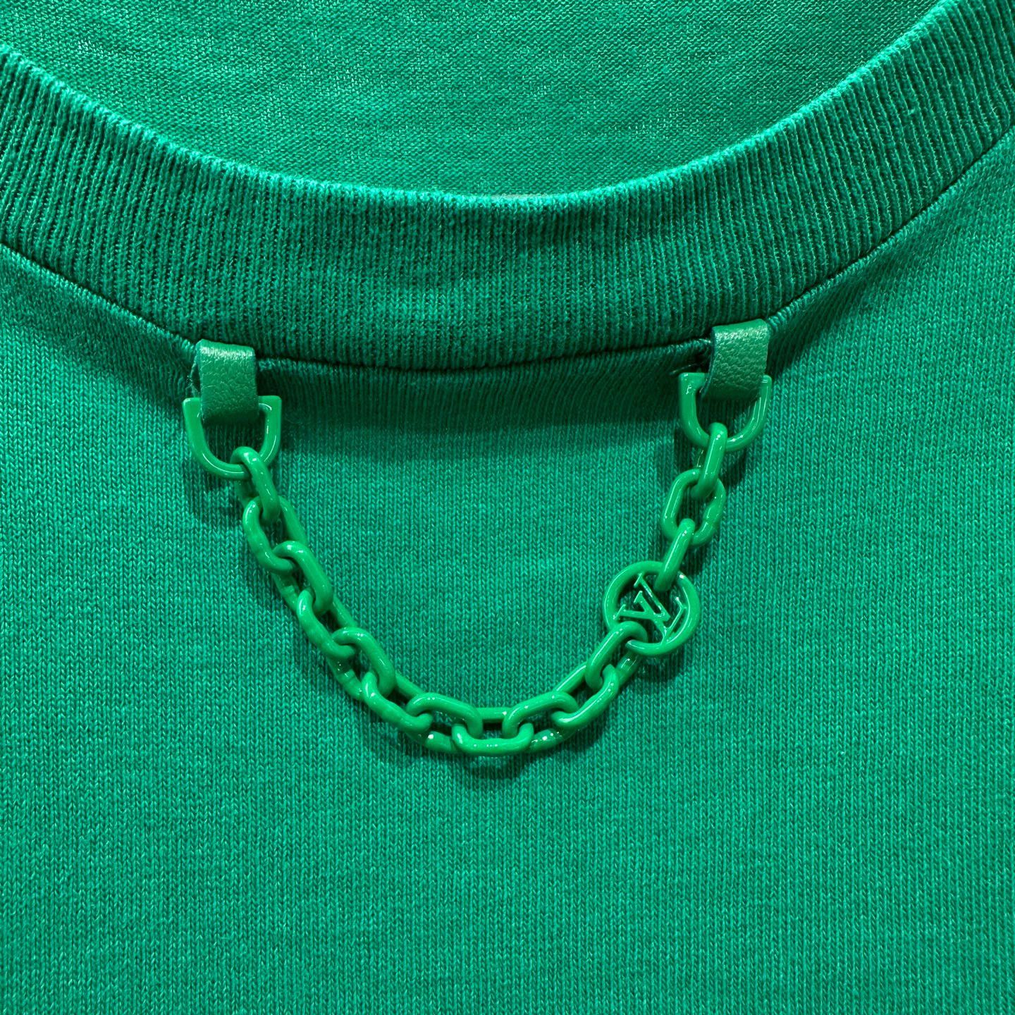 Louis Vuitton LOUIS VUITTON Chain Logo Cotton S Tee apr129 Size S / US 4 / IT 40 - 3 Thumbnail