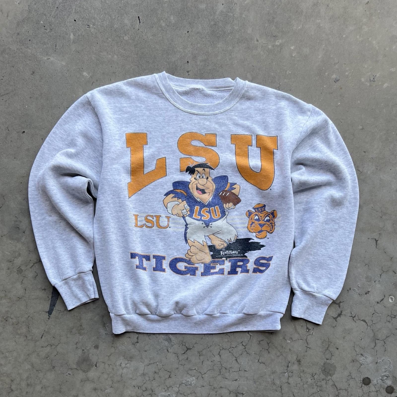 Designer Vintage 1993 LSU Flintstone Crewneck Rare Size US S / EU 44-46 / 1 - 1 Thumbnail