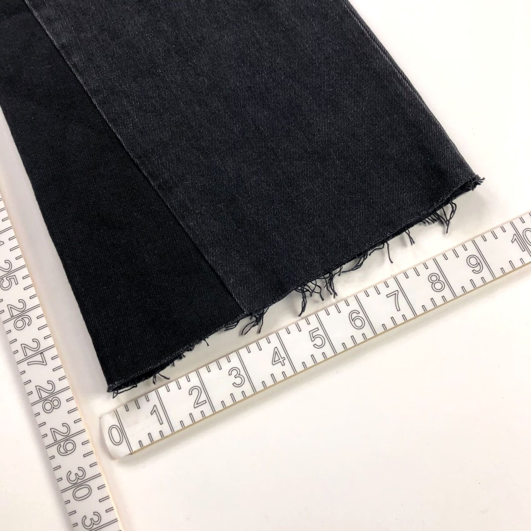 Vintage Askk NY Flare Jeans High Rise 26 Black 28L Festival Button Pockets 5-Pocket Denim Women XS? Size 26" / US 2 / IT 38 - 6 Thumbnail