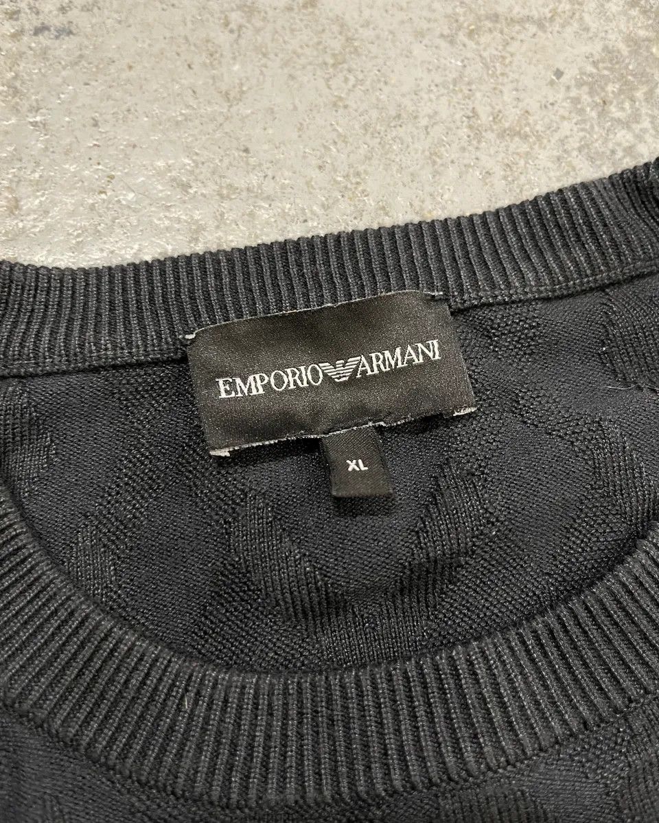 Emporio Armani SS2020 Emporio Armani Black Diamond Pattern Sweater Size US L / EU 52-54 / 3 - 8 Thumbnail