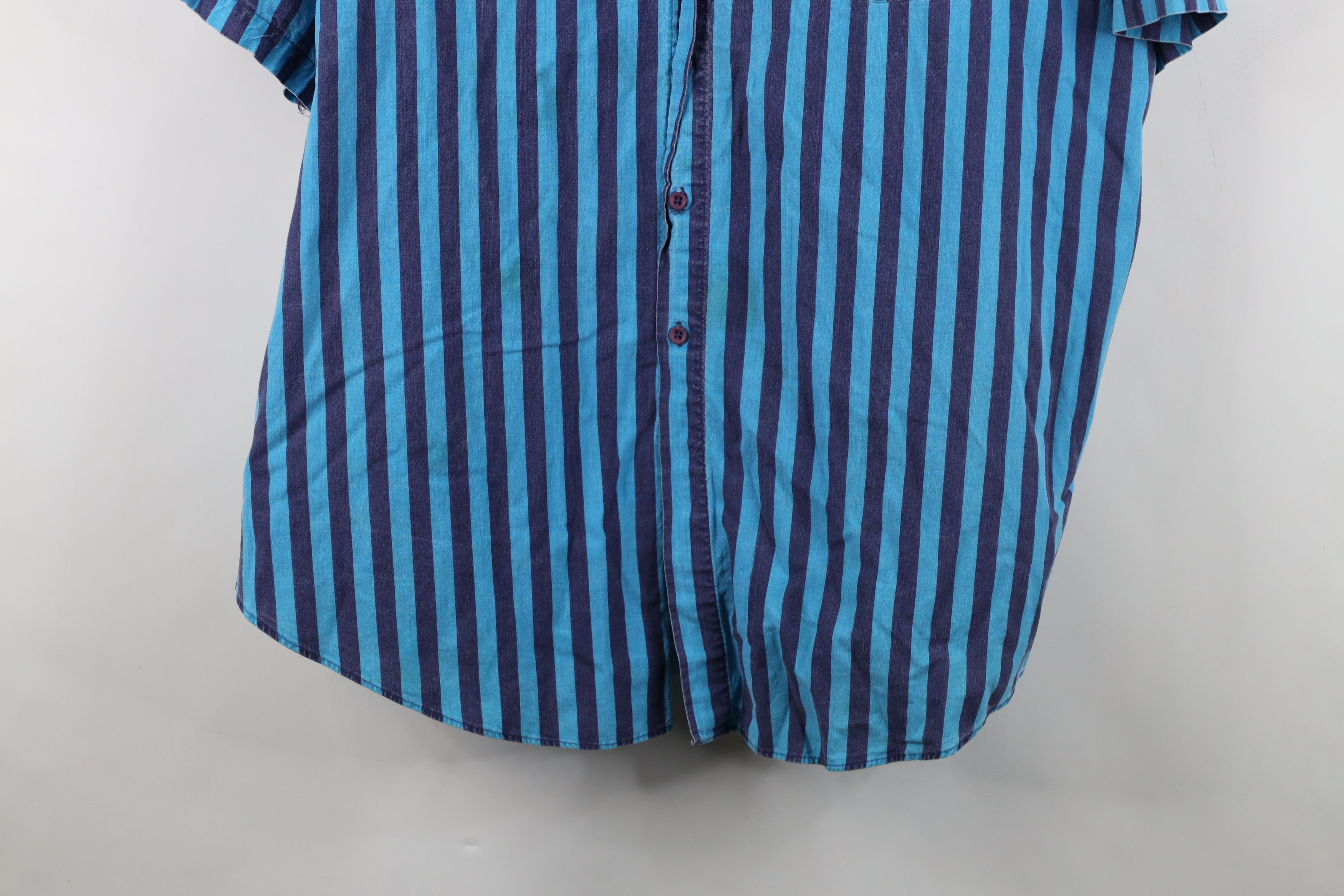 Vintage Vintage 90s Streetwear Fit Striped Collared Button Shirt USA Size US XL / EU 56 / 4 - 3 Thumbnail