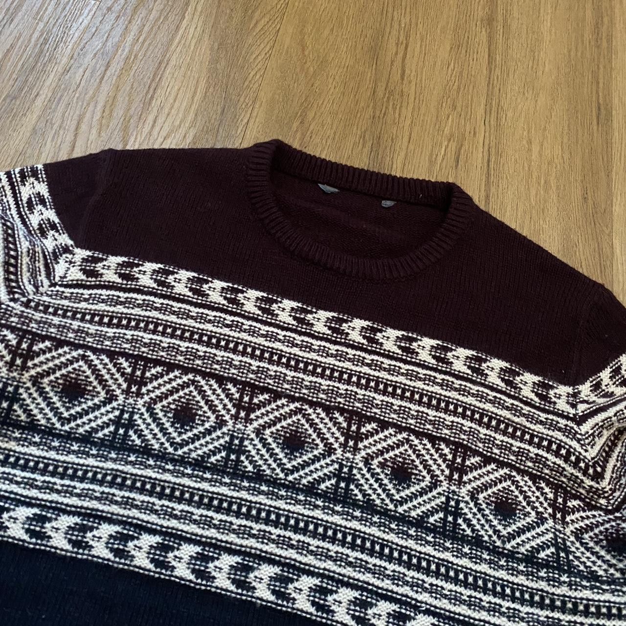 Other Navy & white Burgundy vintage knit sweater knit Boxy Size US M / EU 48-50 / 2 - 3 Thumbnail