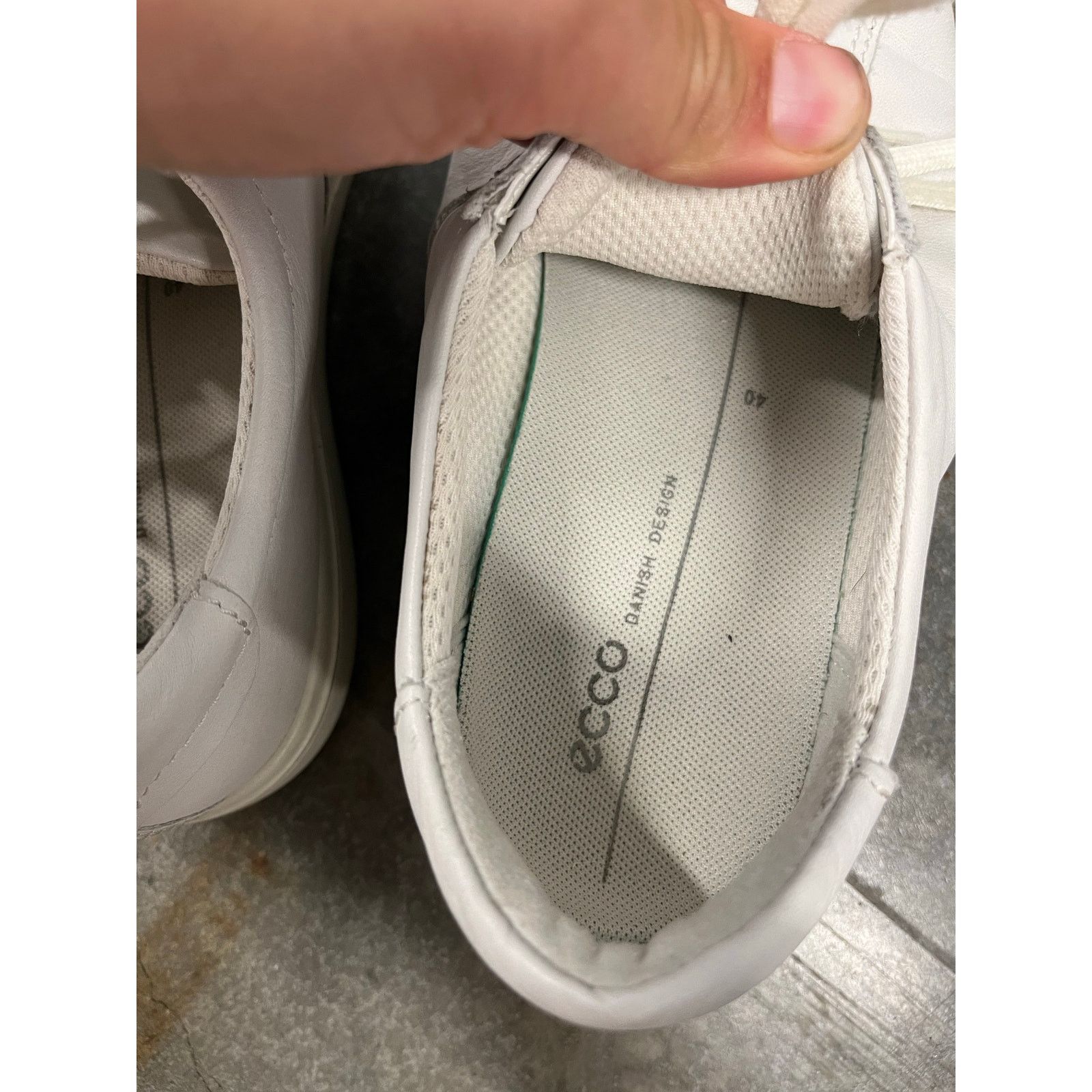 Ecco Ecco Womens Danish Design White Leather Casual Size US 9 / IT 39 - 5 Thumbnail