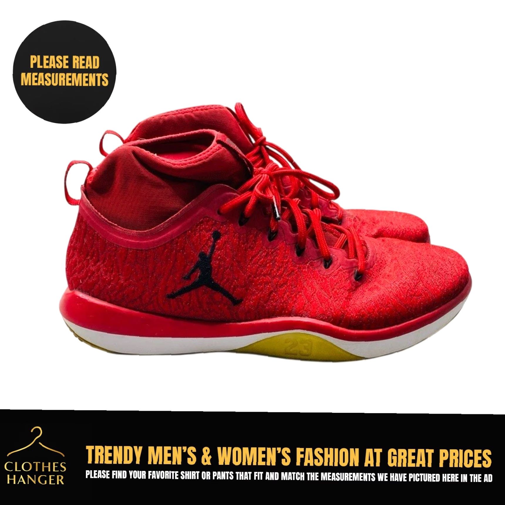 Jordan Brand Nike Air Jordan Trainer 1 845402-605 Mens 13 Red Basketball Sneakers 1317 Size US 13 / EU 46 - 2 Thumbnail