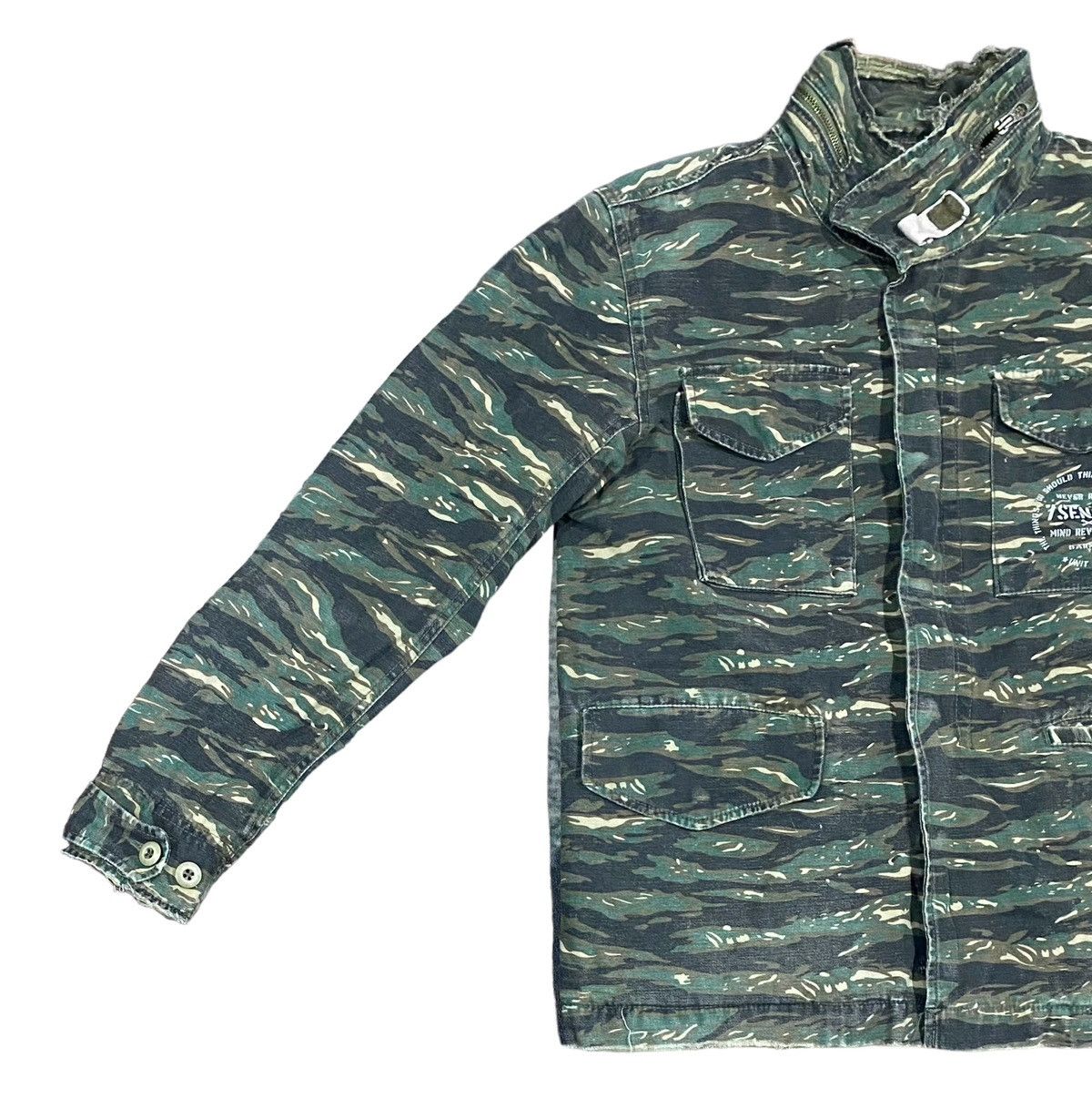 Japanese Brand × Vintage SEVENSENSE Revolution Tiger Stripe Zipper Jacket Size US S / EU 44-46 / 1 - 4 Thumbnail