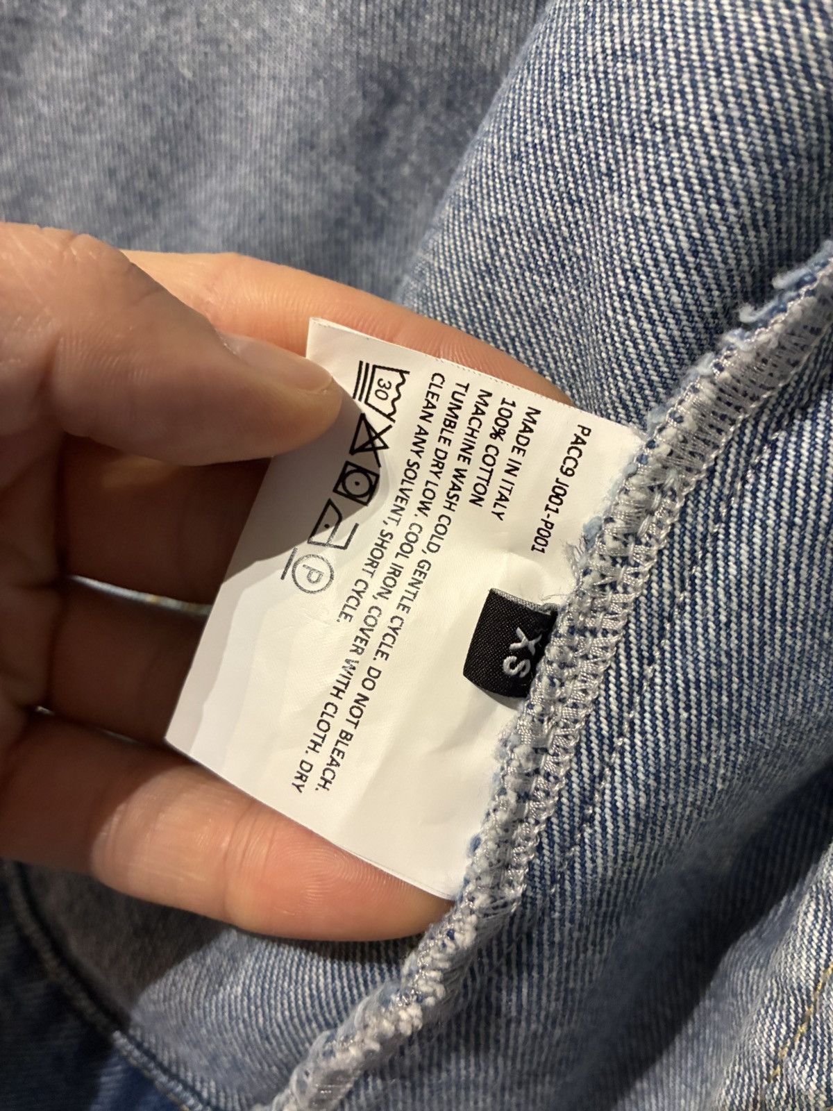 PACCBET Paccbet Printed Denim Jacket Woven Light Blue Size US XS / EU 42 / 0 - 5 Thumbnail