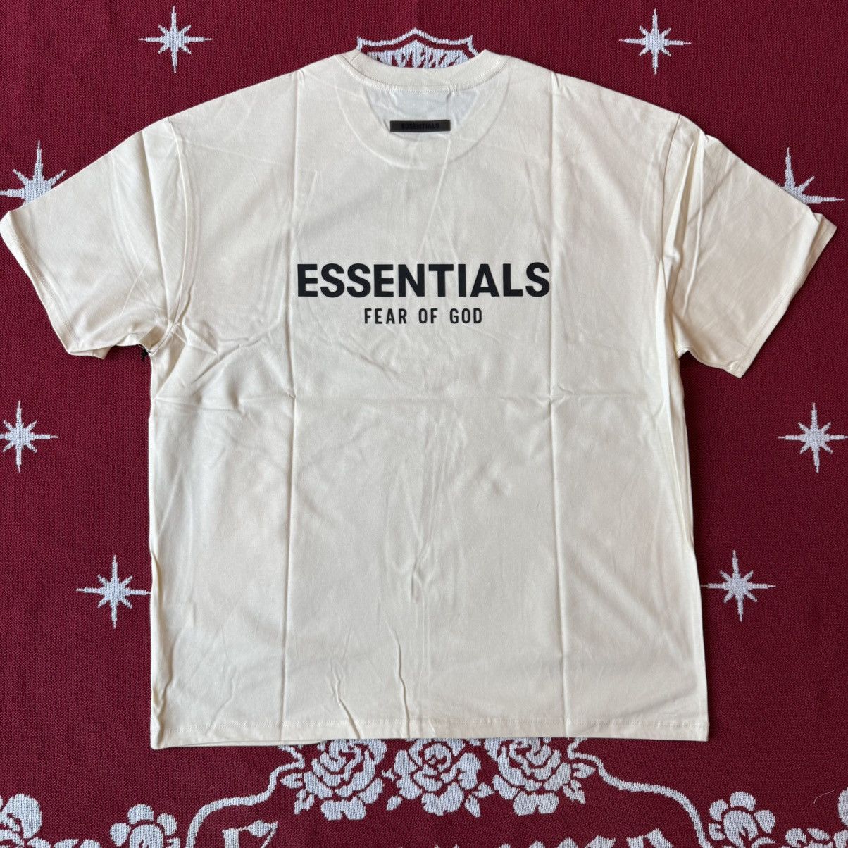 FW18 FOG FEAR OF GOD ESSENTIALS BOXY T-SHIRT CREAM 送料無料 Fear of God FEAR OF GOD ESSENTIALS Cream Tee T-Shirt Medium
