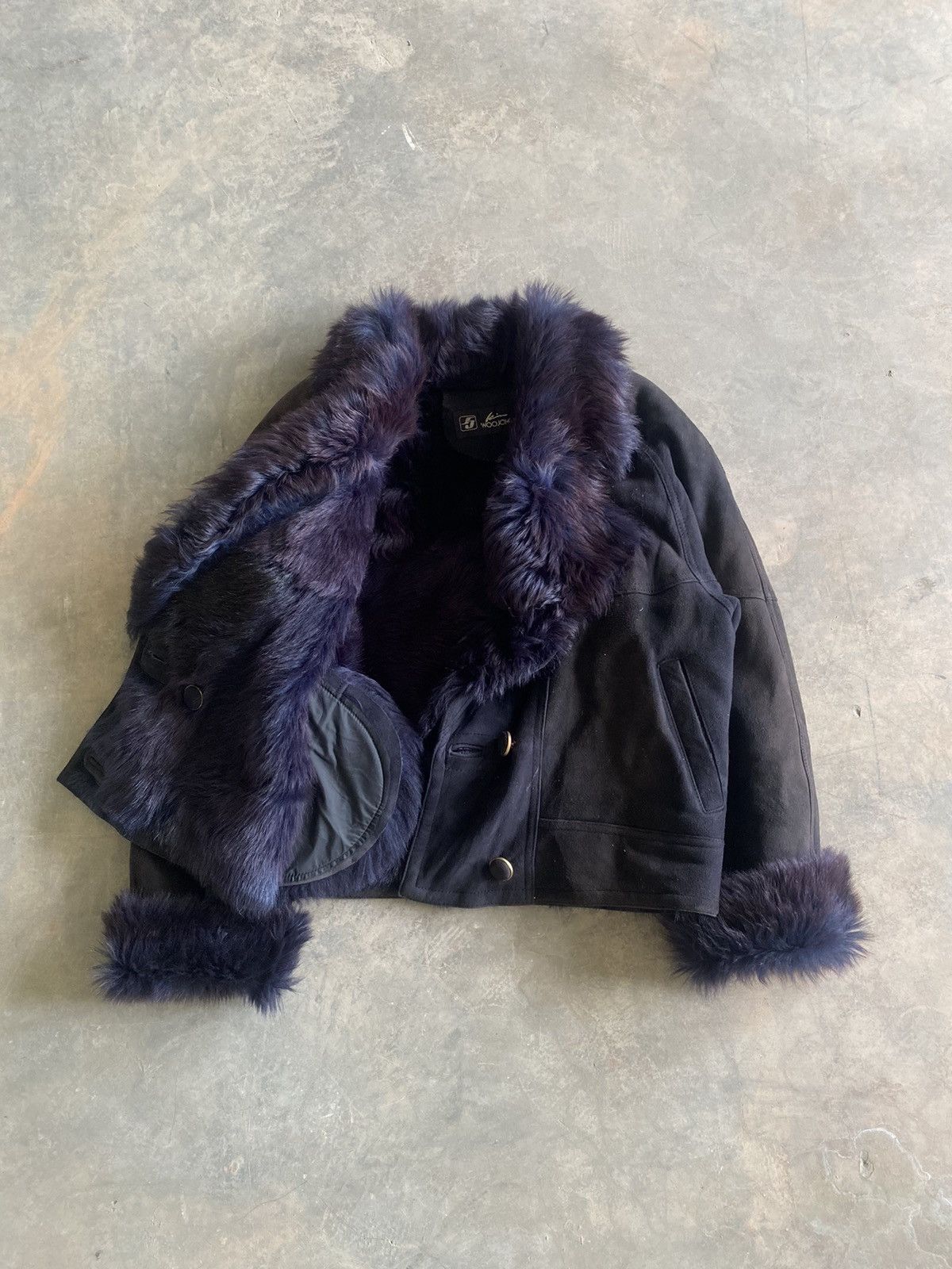 Vintage 1994 KIM WOOJONG B-3 STYLE LEATHER FUR JACKET SHEEPSKIN LGB Size US M / EU 48-50 / 2 - 4 Thumbnail