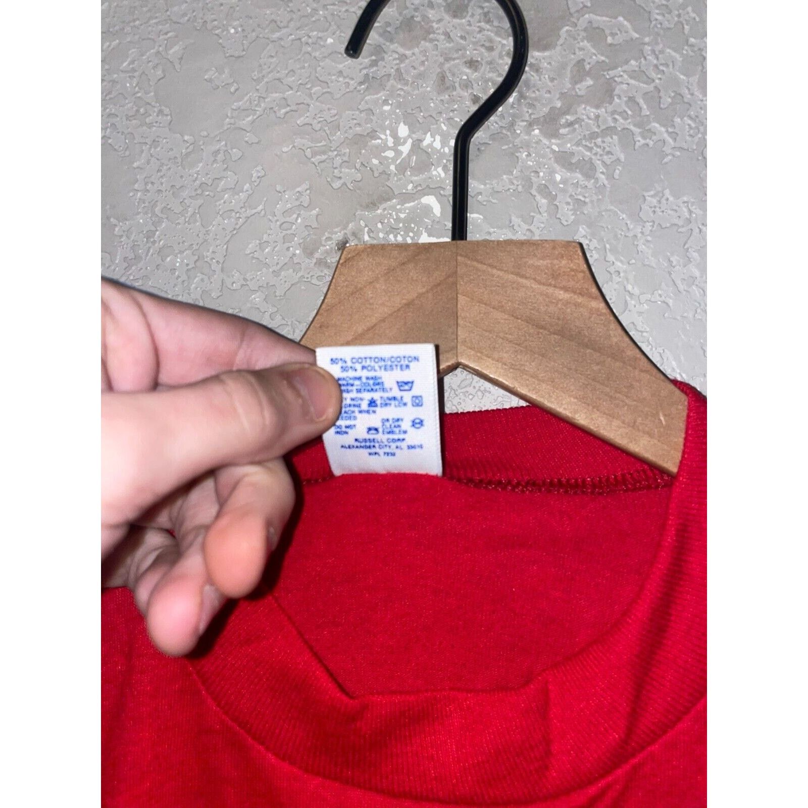 Jerzees Vintage Red Baron Shirt Club Roosevelt Red Tee 80s VTG 1980s Size US M / EU 48-50 / 2 - 9 Thumbnail