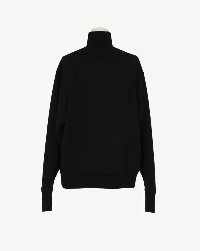 Saint Laurent Paris oc11z1225 813764 Sweater in Cashmere And Silk in Noir Size US XXL / EU 58 / 5 - 2 Thumbnail